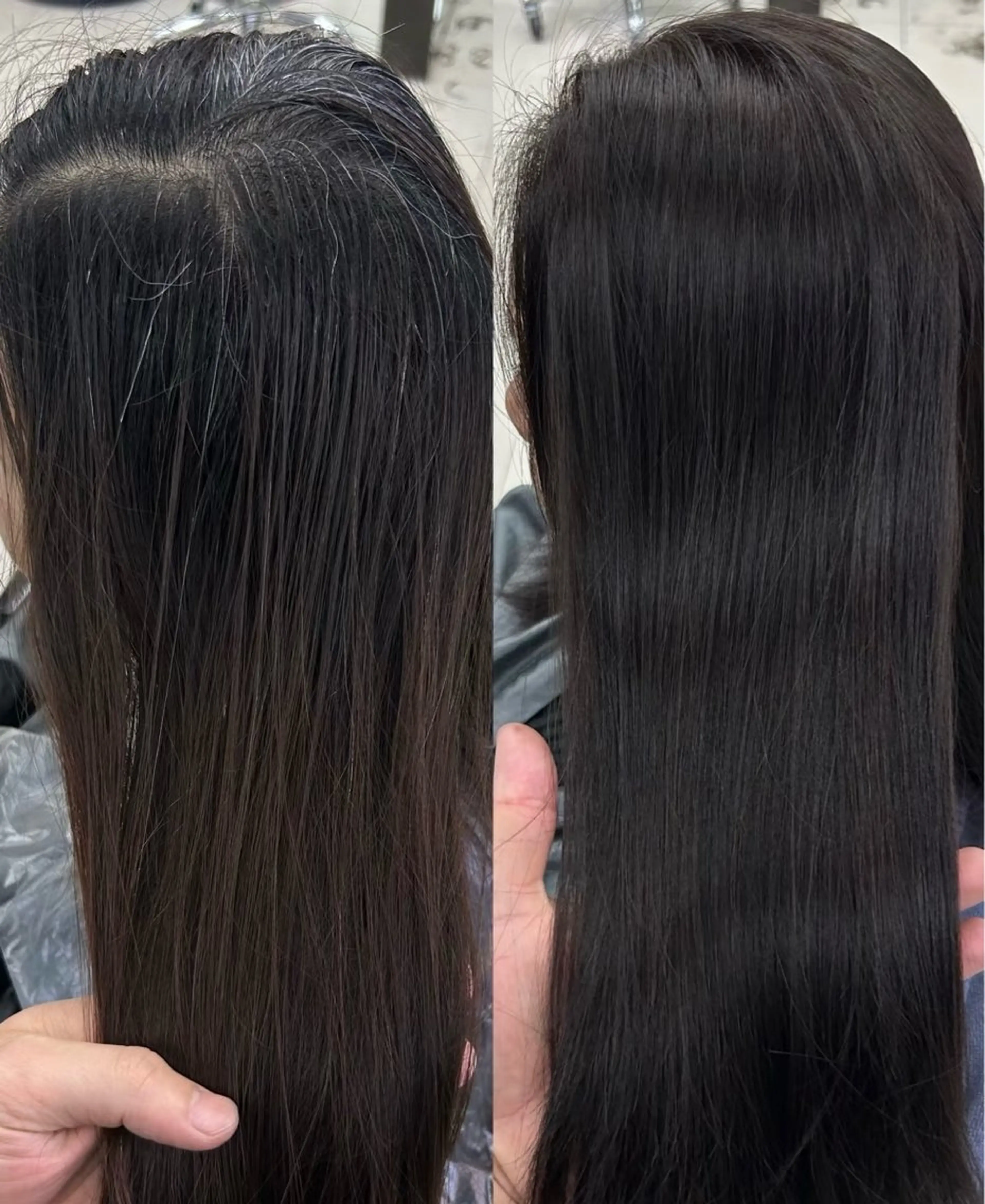 セミロング カラー ヘアアレンジ GLanz 朱蒙のヘアスタイル