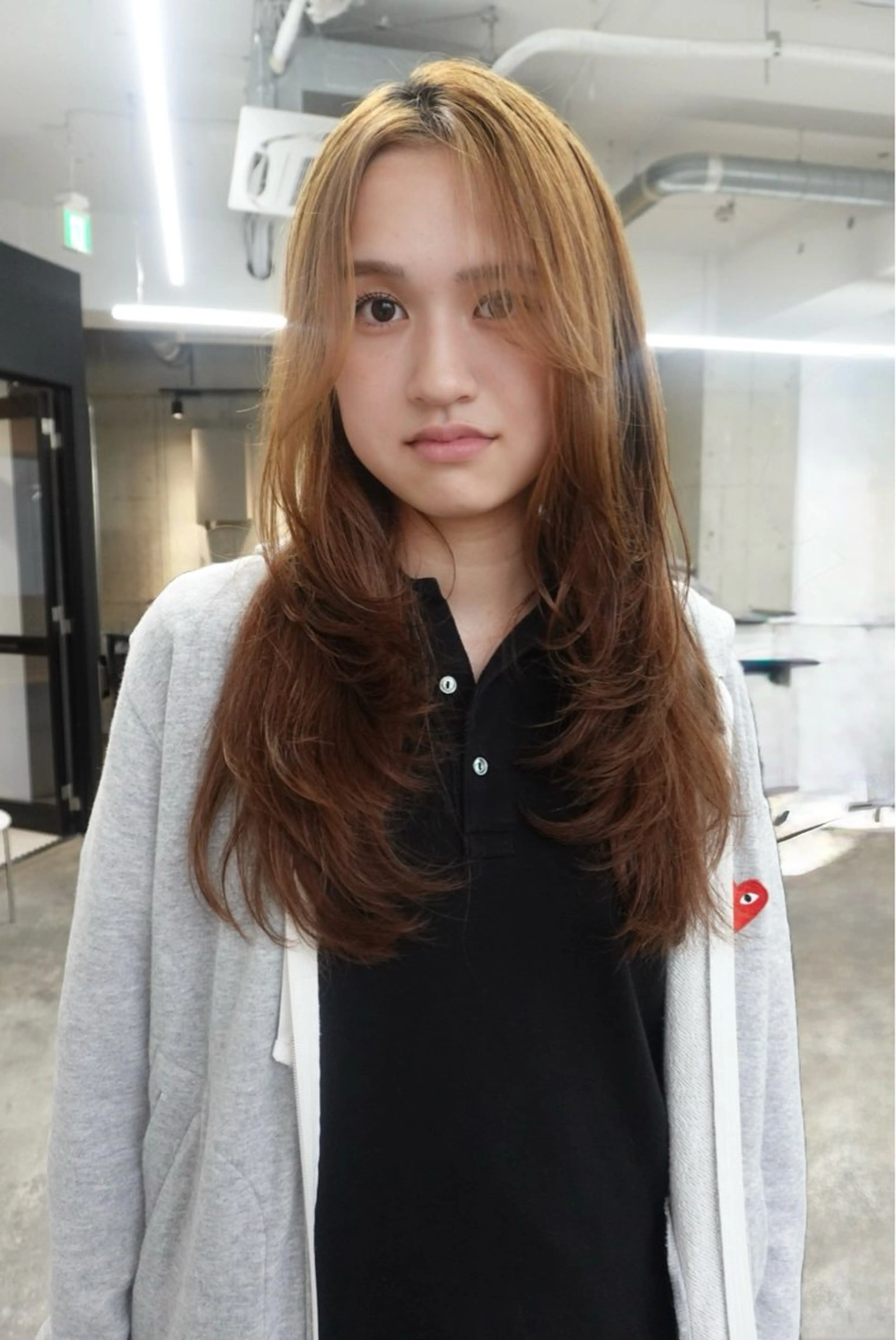 ミディアム ミディアムレイヤー 顔まわりレイヤー 顔周りカット ハッシュカット レイヤーカット カット トリートメント ✨ブリーチ/顔周り レイヤー¦YUKA✨のヘアスタイル