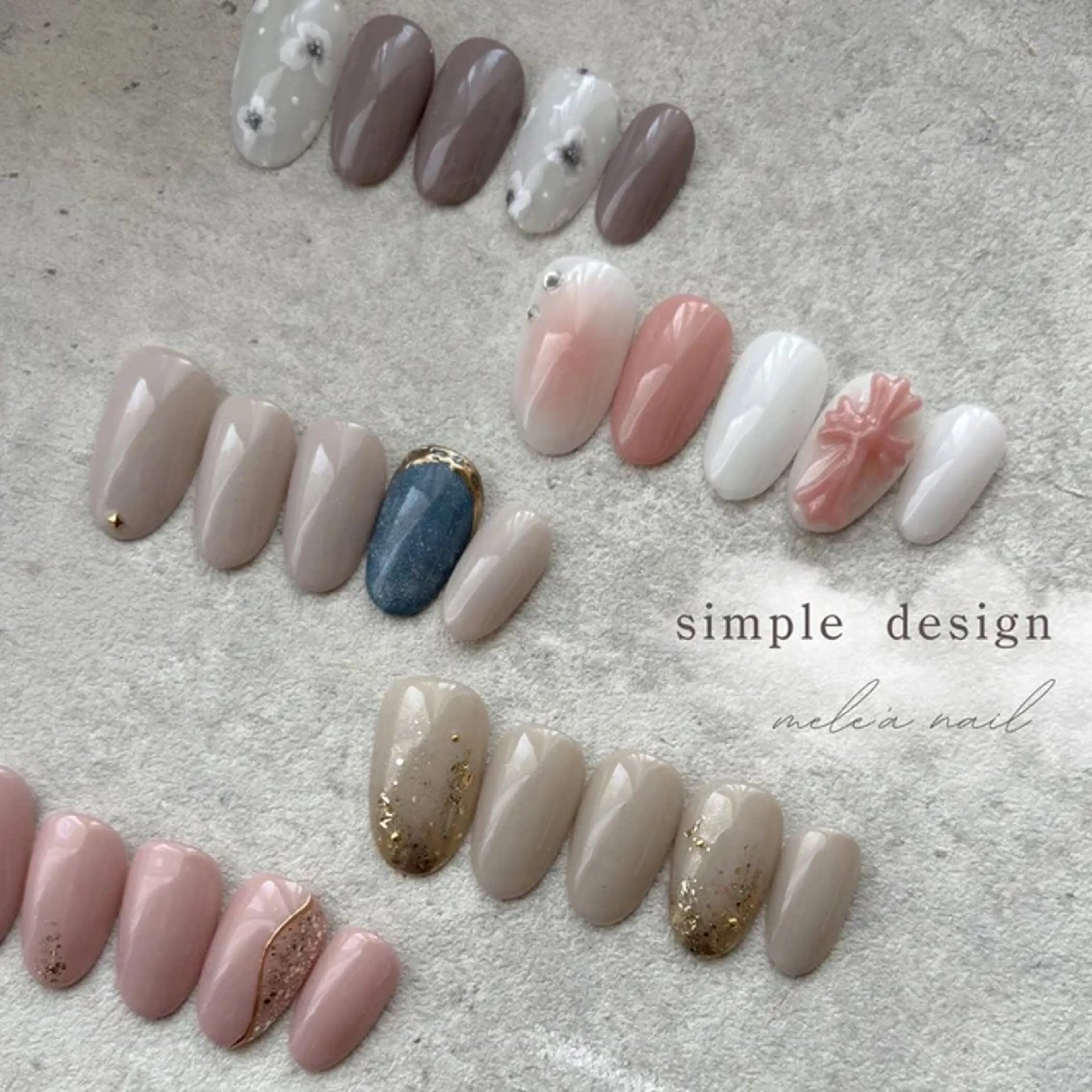 ネイル アートネイル シンプルネイル ハンドネイル Mika meléa nailのネイルデザイン