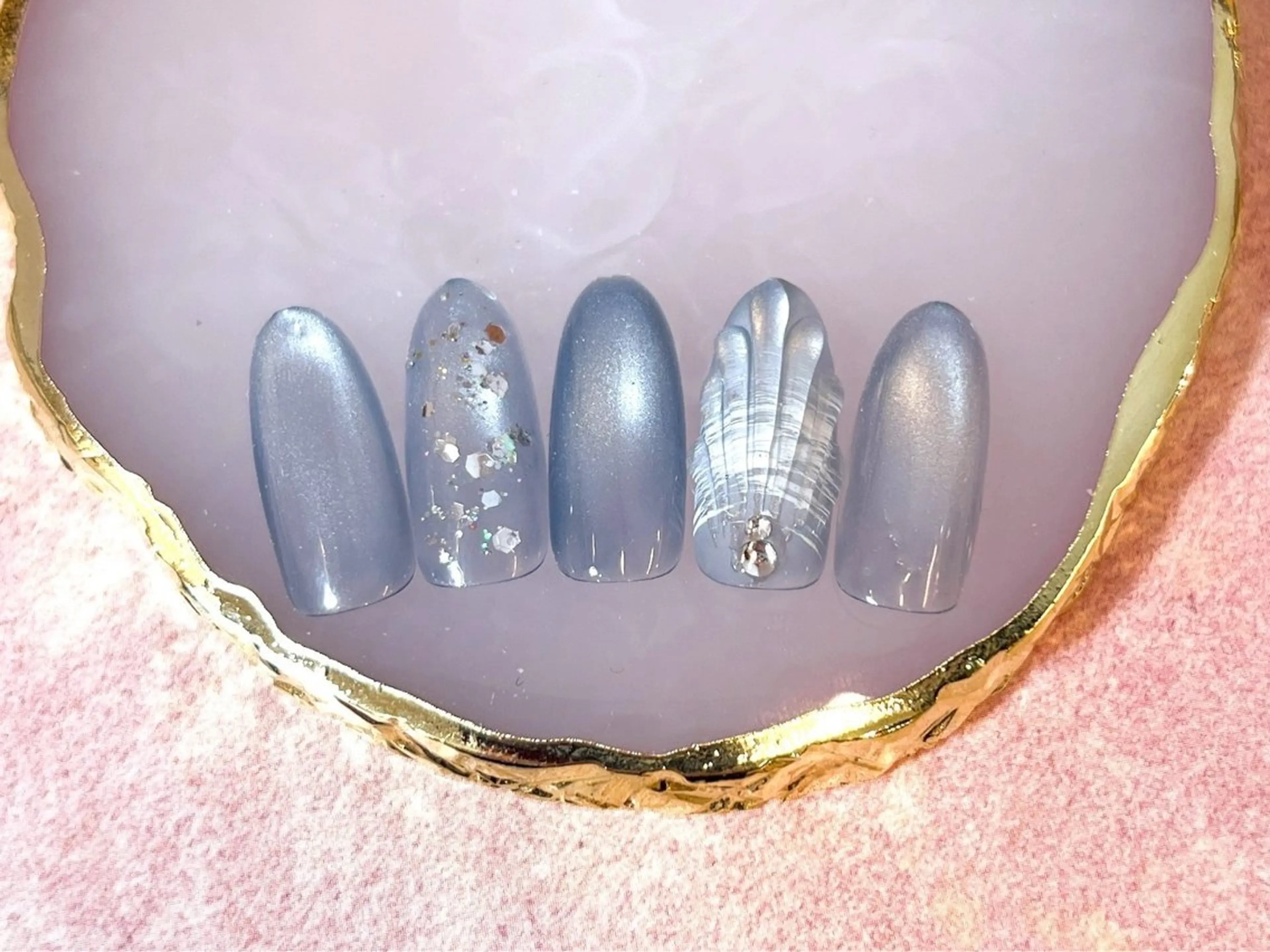 ネイル アートネイル フラッシュネイル フラワーネイル ジェルネイル ガーリー ハンドネイル Puti nailのネイルデザイン