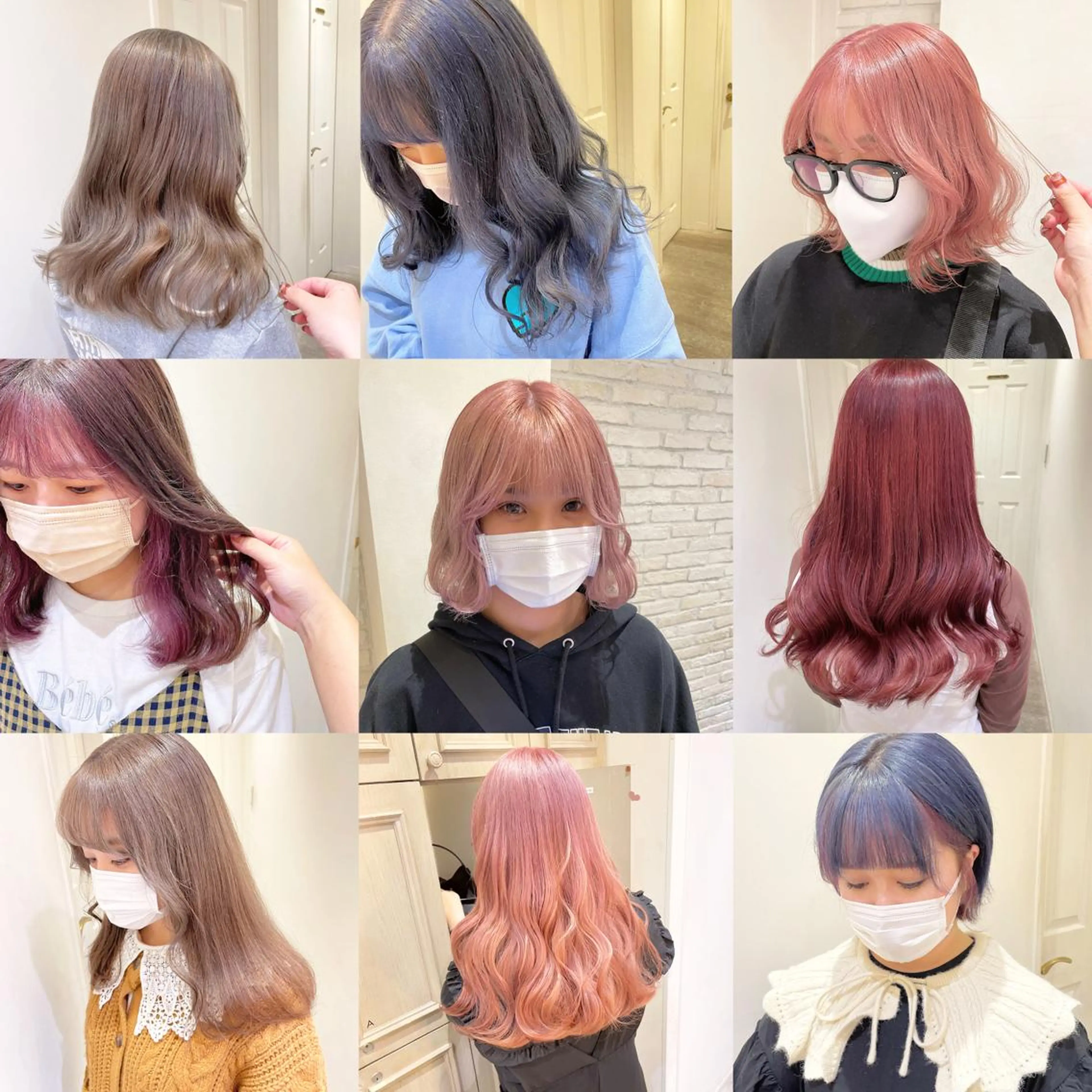 セミロング カラー ブリーチ ハイトーンカラー エクステ/ハイトーン 🐏☁️miminaのヘアスタイル