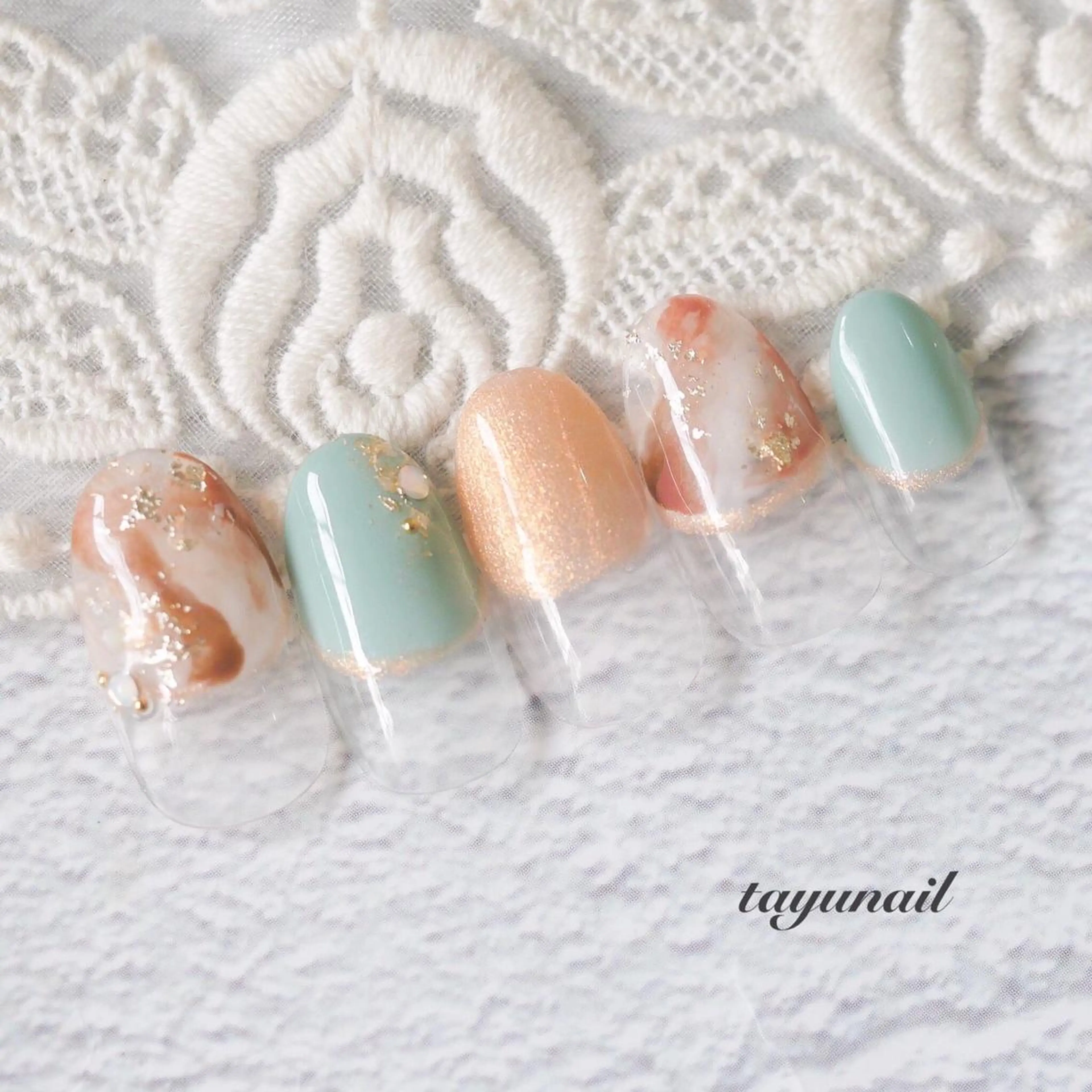 ネイル アートネイル フラワーネイル フレンチネイル ジェルネイル ニュアンスネイル ハンドネイル ネイルサロン 【たゆnail】のネイルデザイン