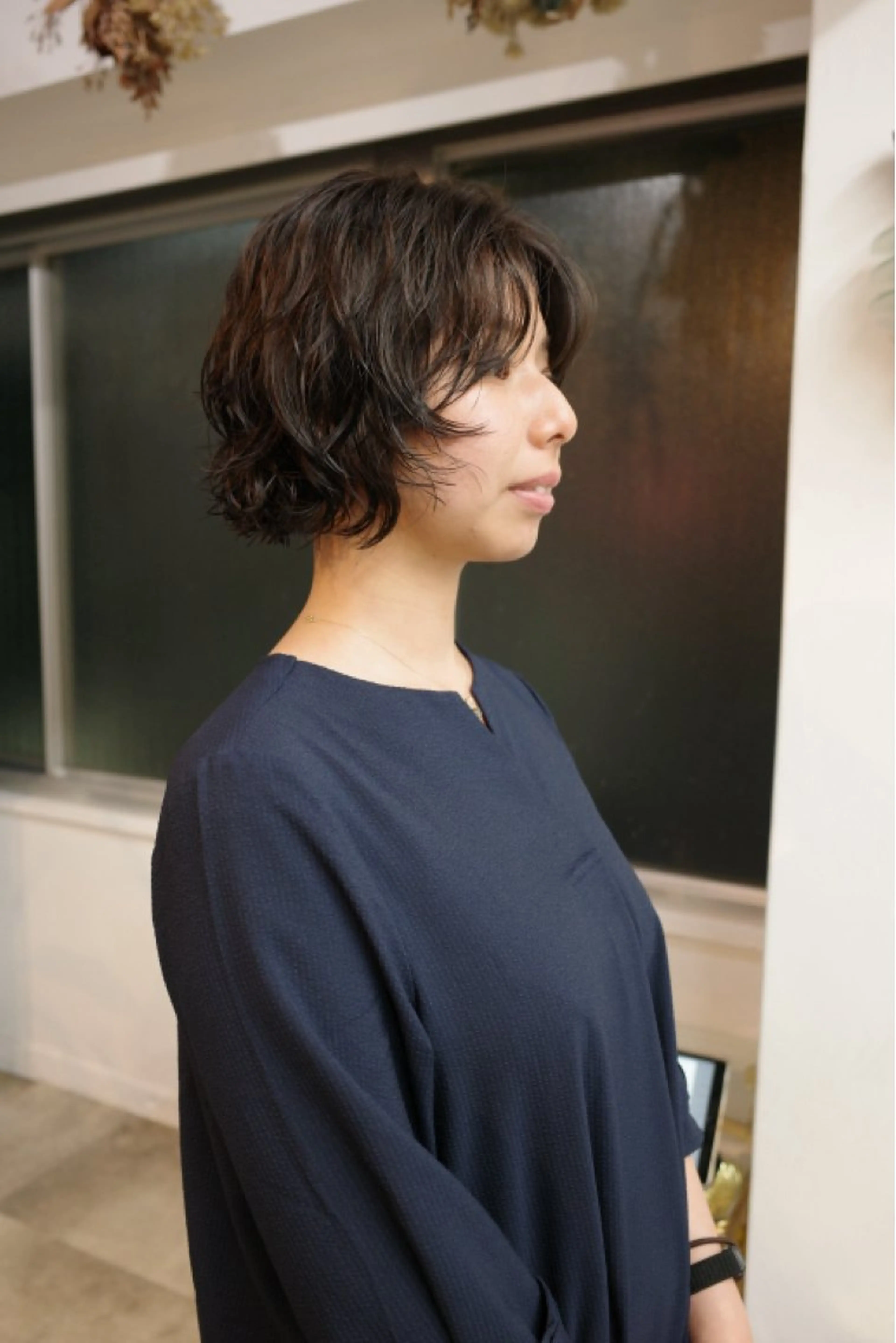 ショート パーマ ボブレイヤー ボブ レイヤーカット ニュアンスパーマ カット ヘアカラー トリートメント palve/レイヤー /パーマ/熊谷翔のヘアスタイル