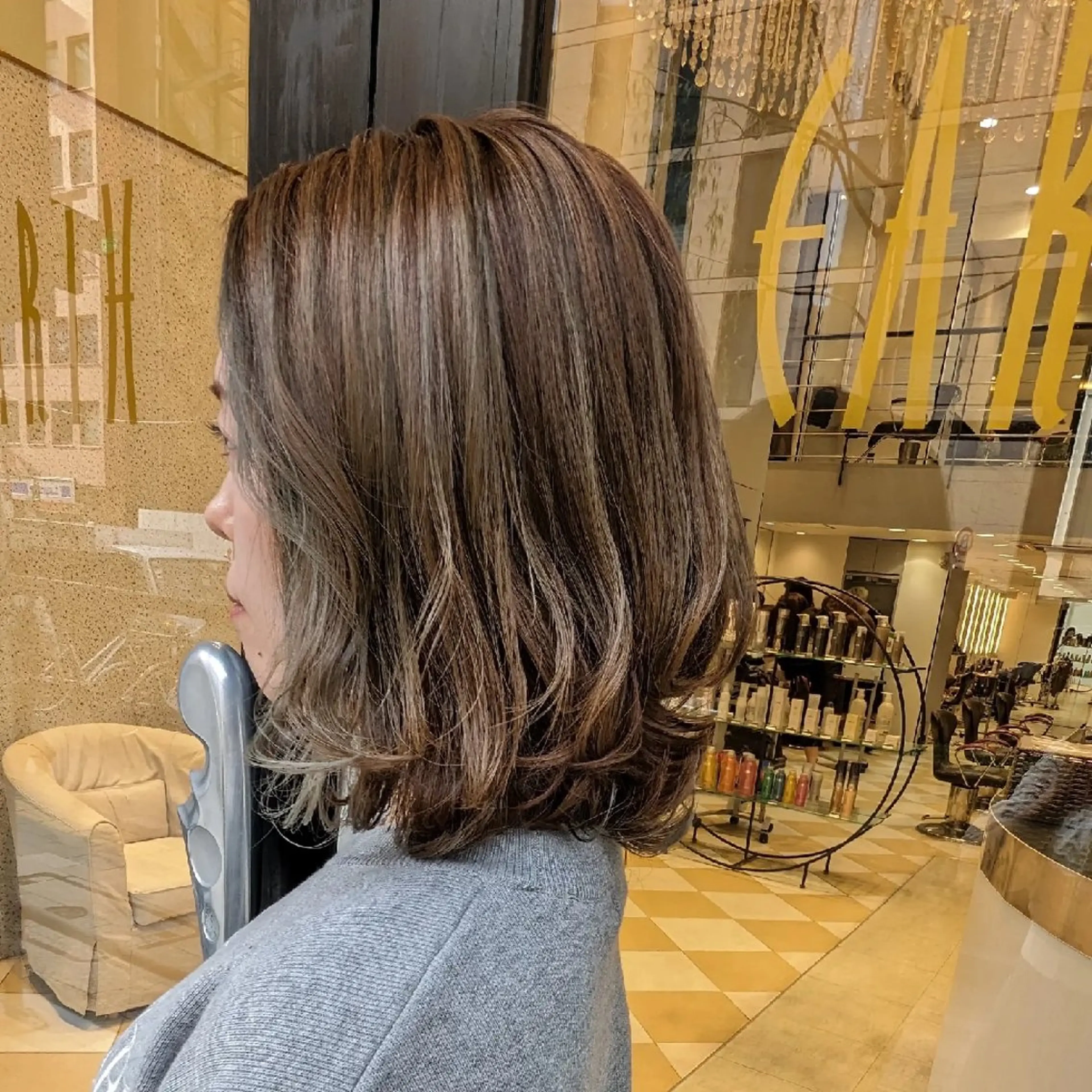 ミディアム カラー カット ヘアカラー トリートメント ヘアセット  知念　香トータル ビューティー🌷のヘアスタイル