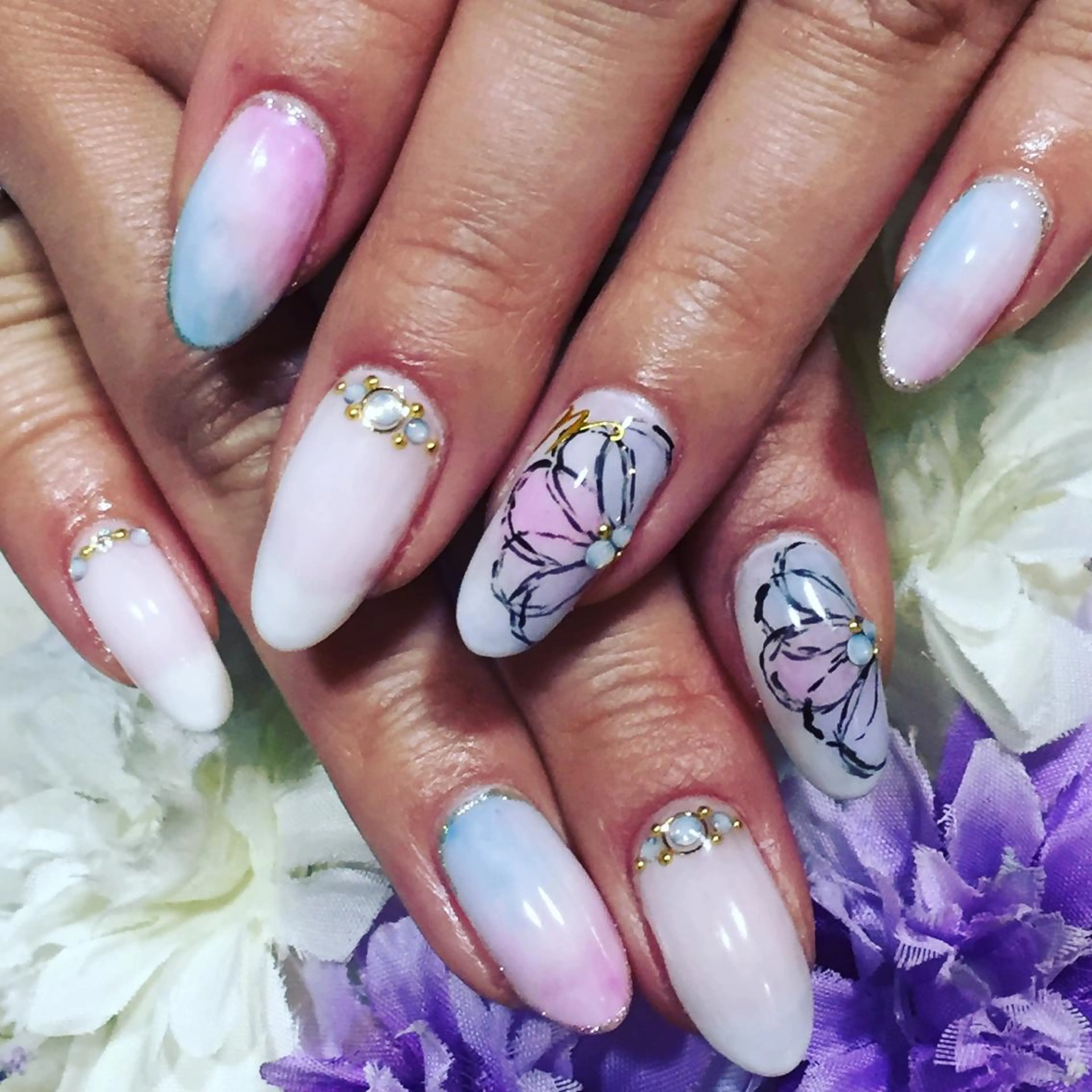 ネイル Sympa 𝓜iwako🐰ᩚのネイルデザイン