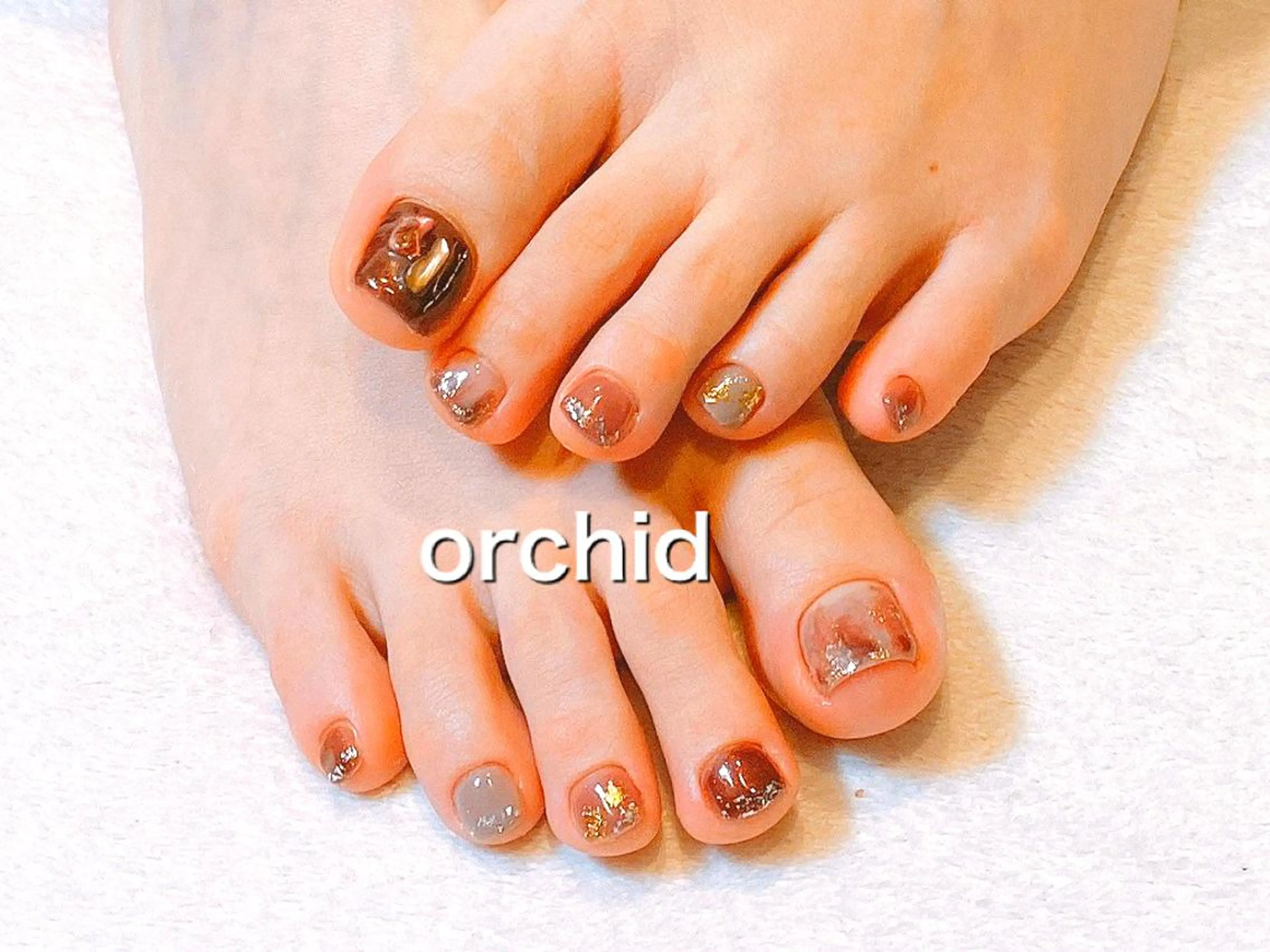 ネイル フットネイル orchid ♡オーキッドのネイルデザイン