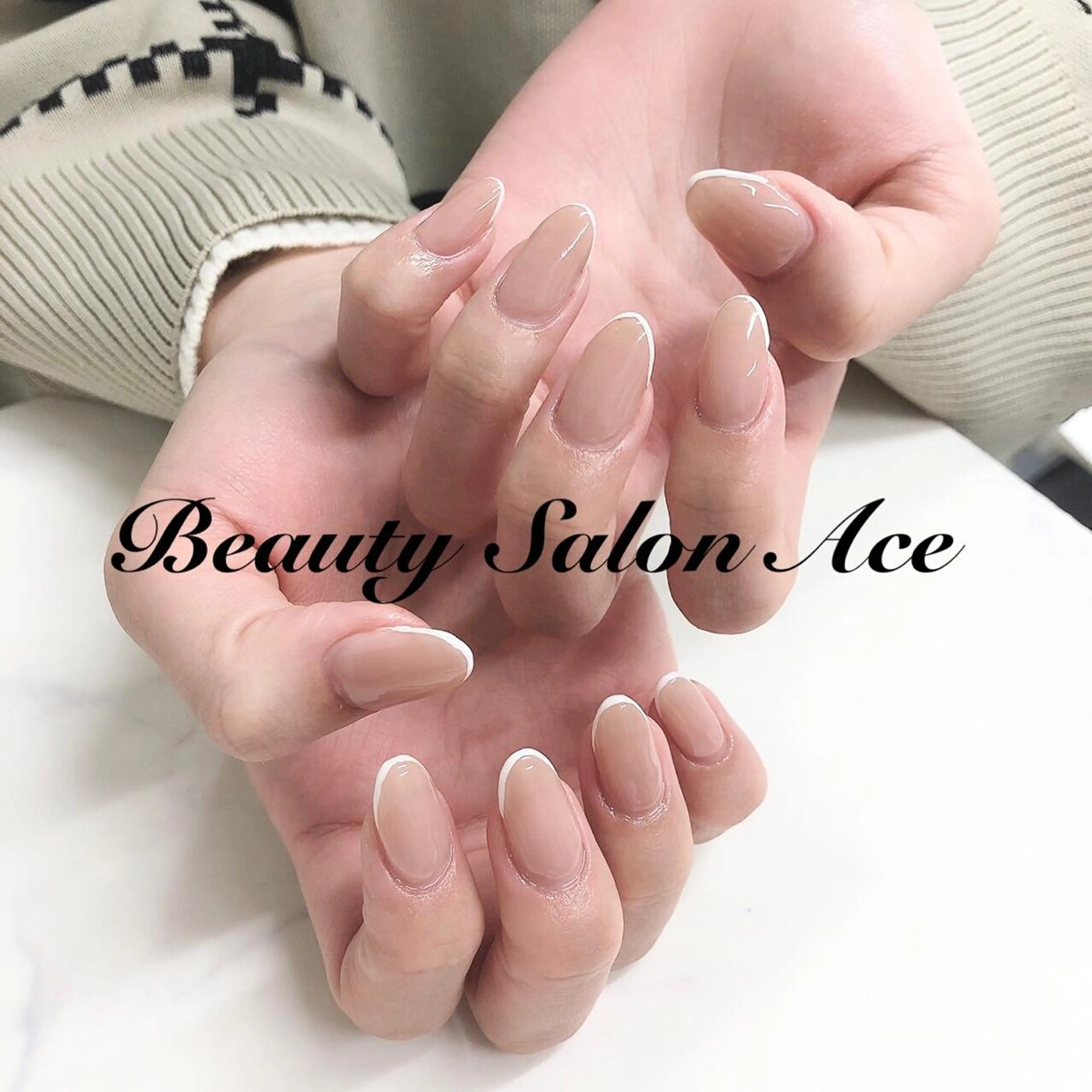 ネイル アートネイル 長さ出し フレンチネイル ジェルネイル メンズネイル Beauty Salon Ace(ネイルサロン エース)所属・池袋フィルイン Ace♡Nailのネイルデザイン