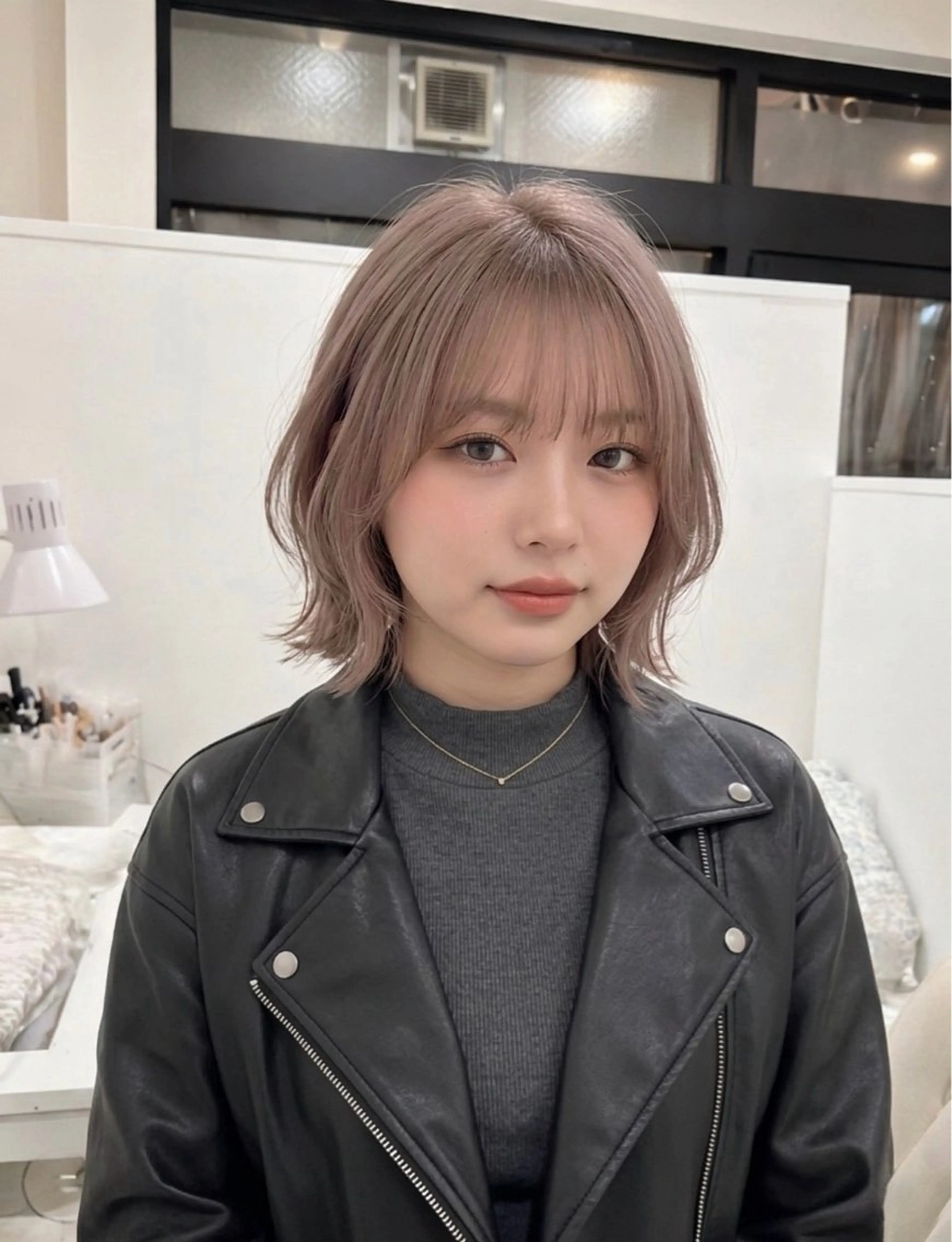 ミディアム カラー 似合わせカット ヘアカラー 京谷 日向のヘアスタイル