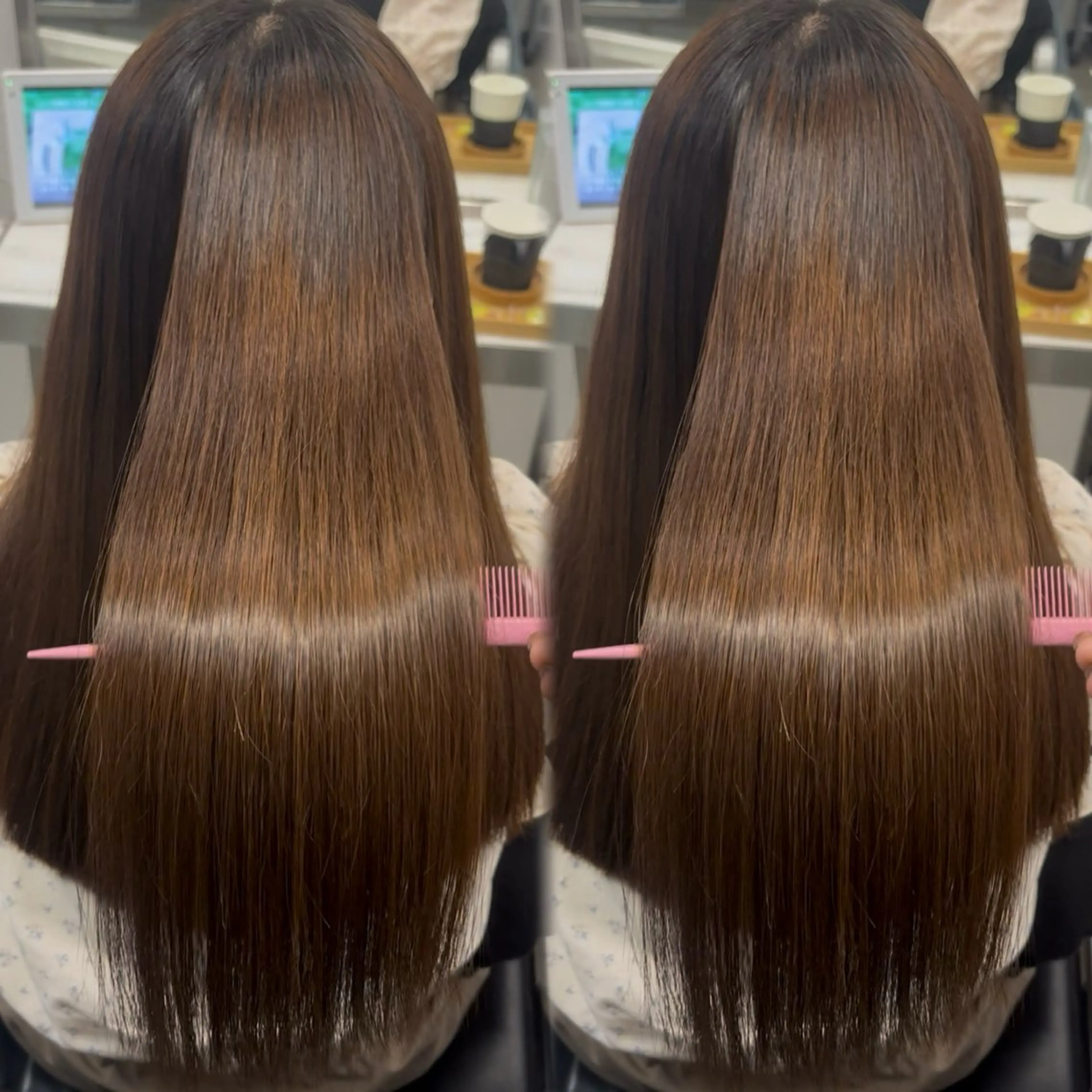 ロング 髪質改善ストレート /暖色カラー🎀🪞のヘアスタイル
