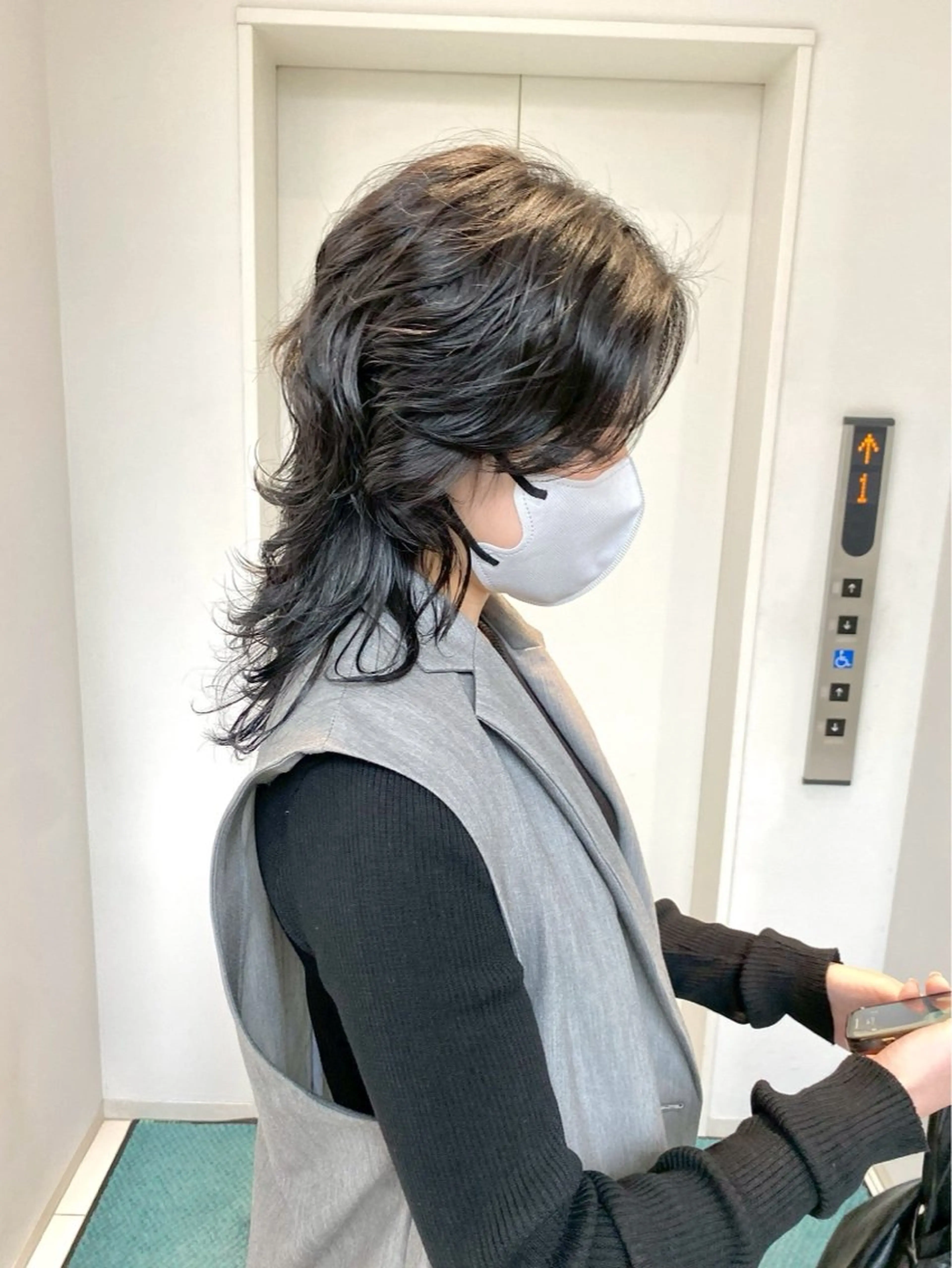 ミディアム ミディアムパーマ ユヅキ ブリーチモデル募集のヘアスタイル