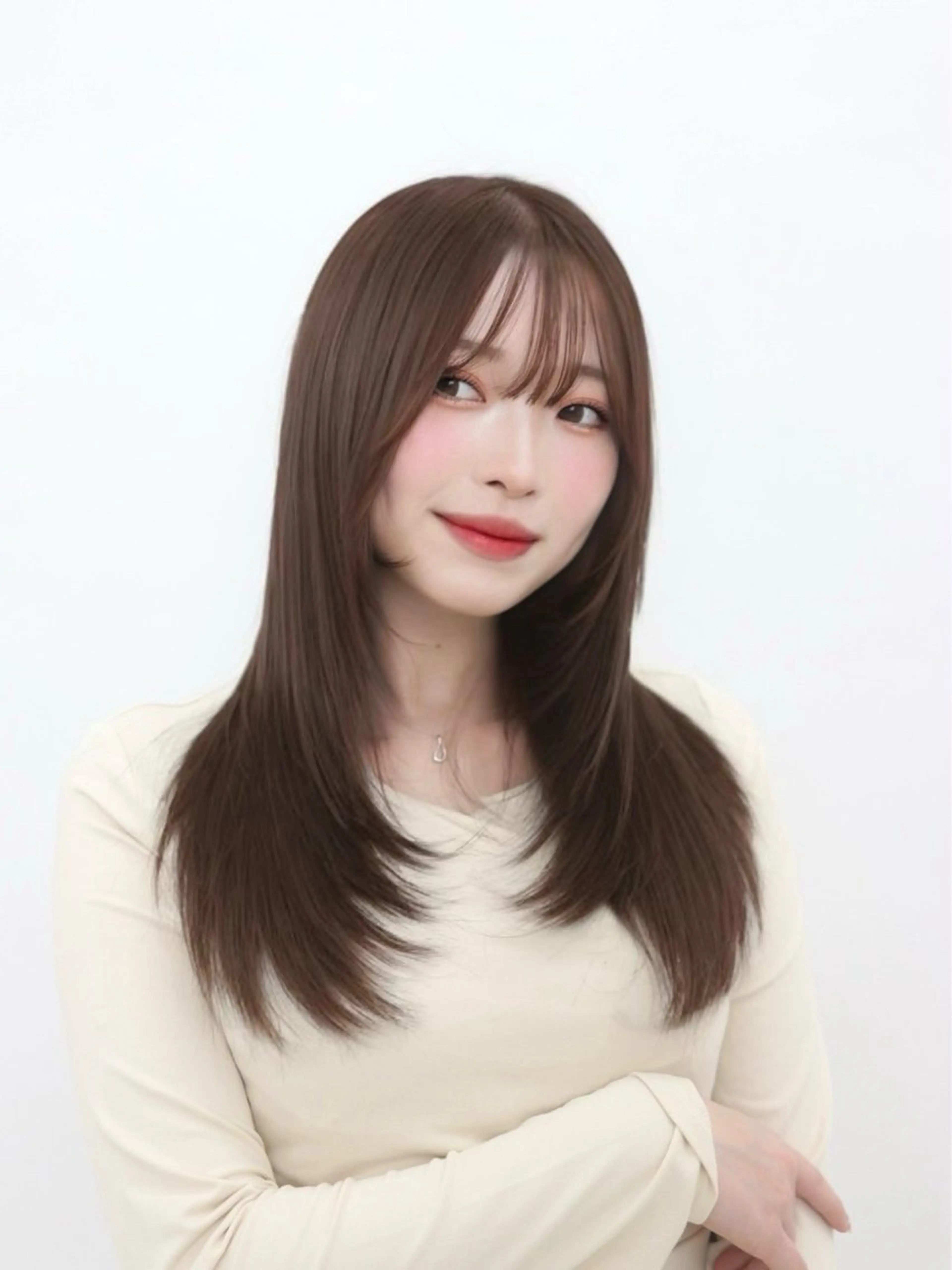 セミロング ruen+所属・髪質改善/ブリーチ/ 縮毛矯正/Shoyoのヘアスタイル