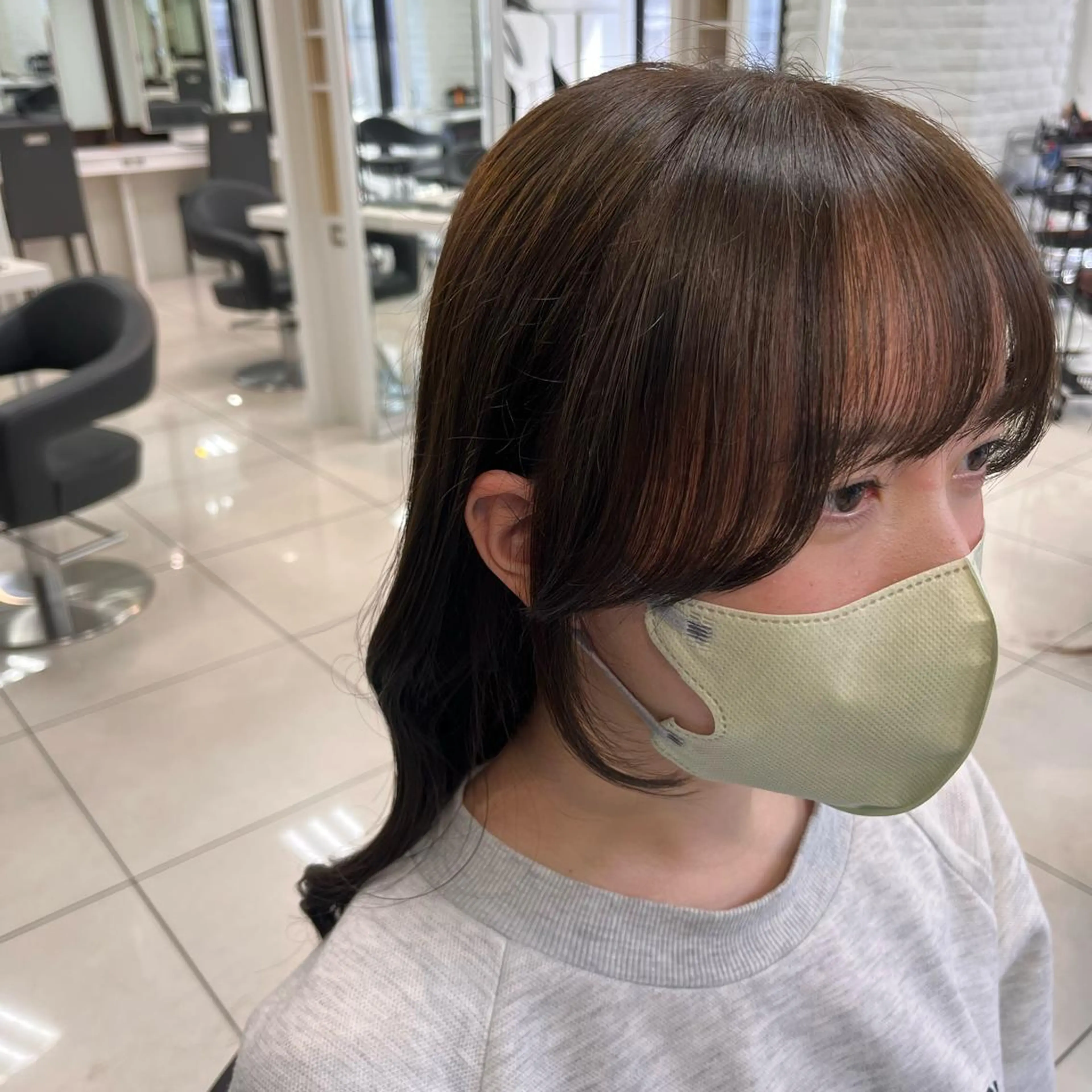 ショート ヘアアレンジ 顔周りカット カット ヘアカラー トリートメント 【メンズ縮毛矯正/ Ryokaのヘアスタイル