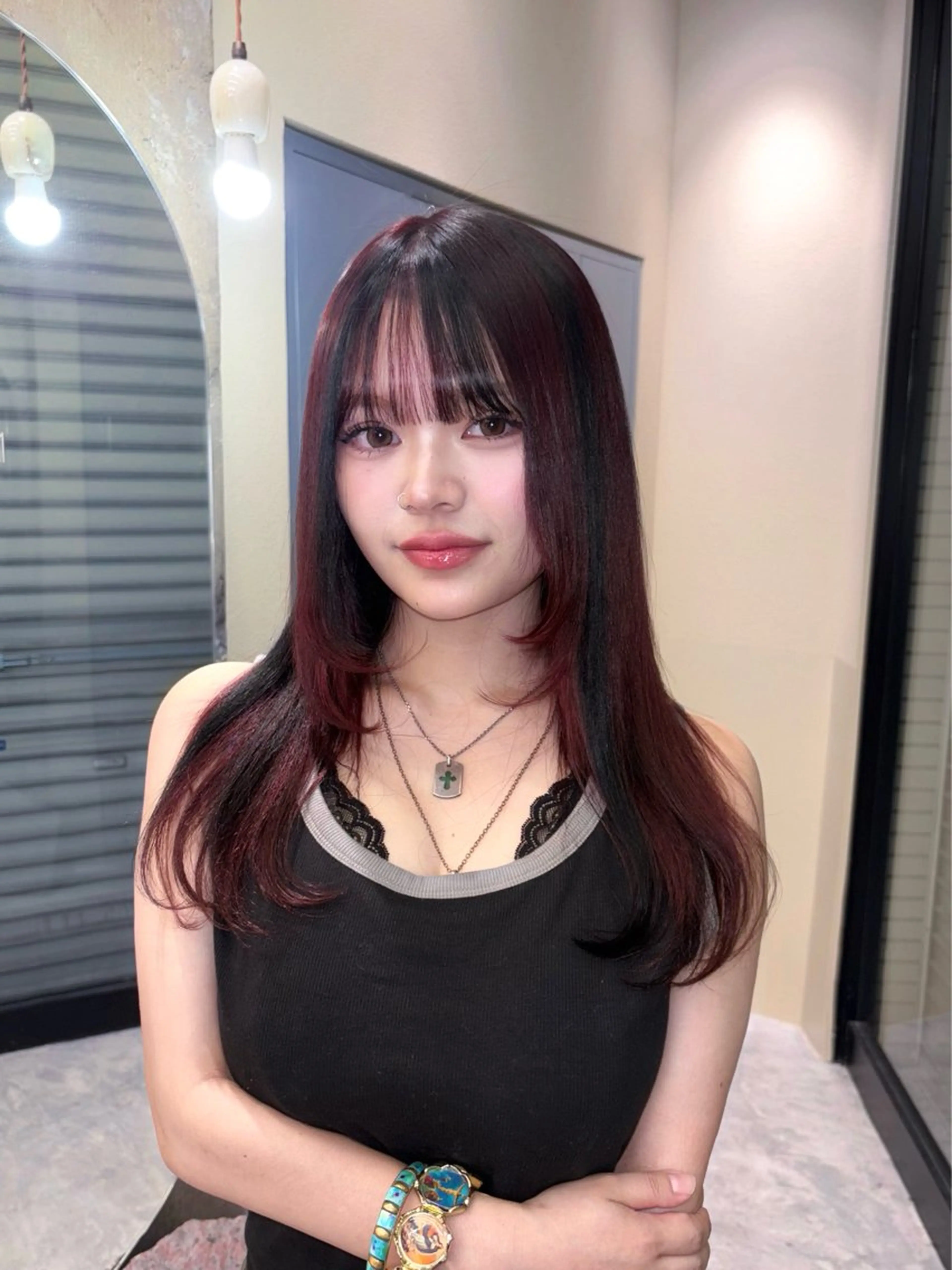 セミロング ヘアカラー 名駅/GEM lit risaのヘアスタイル