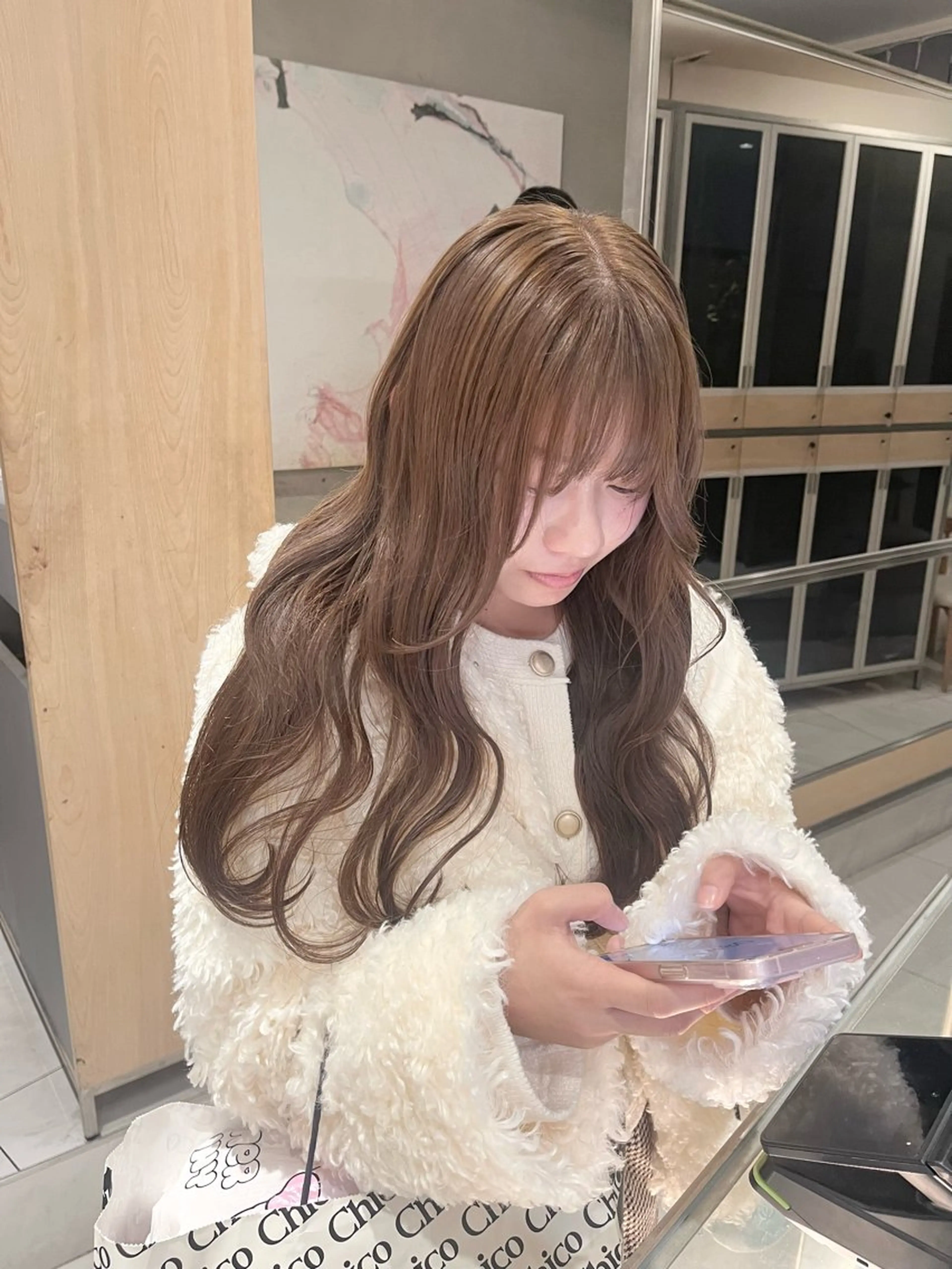 ロング カラー ブリーチ ブリーチなしカラー ヘアカラー トリートメント ヘッドスパ 🎀艶モテカラー🎀 彩季のヘアスタイル