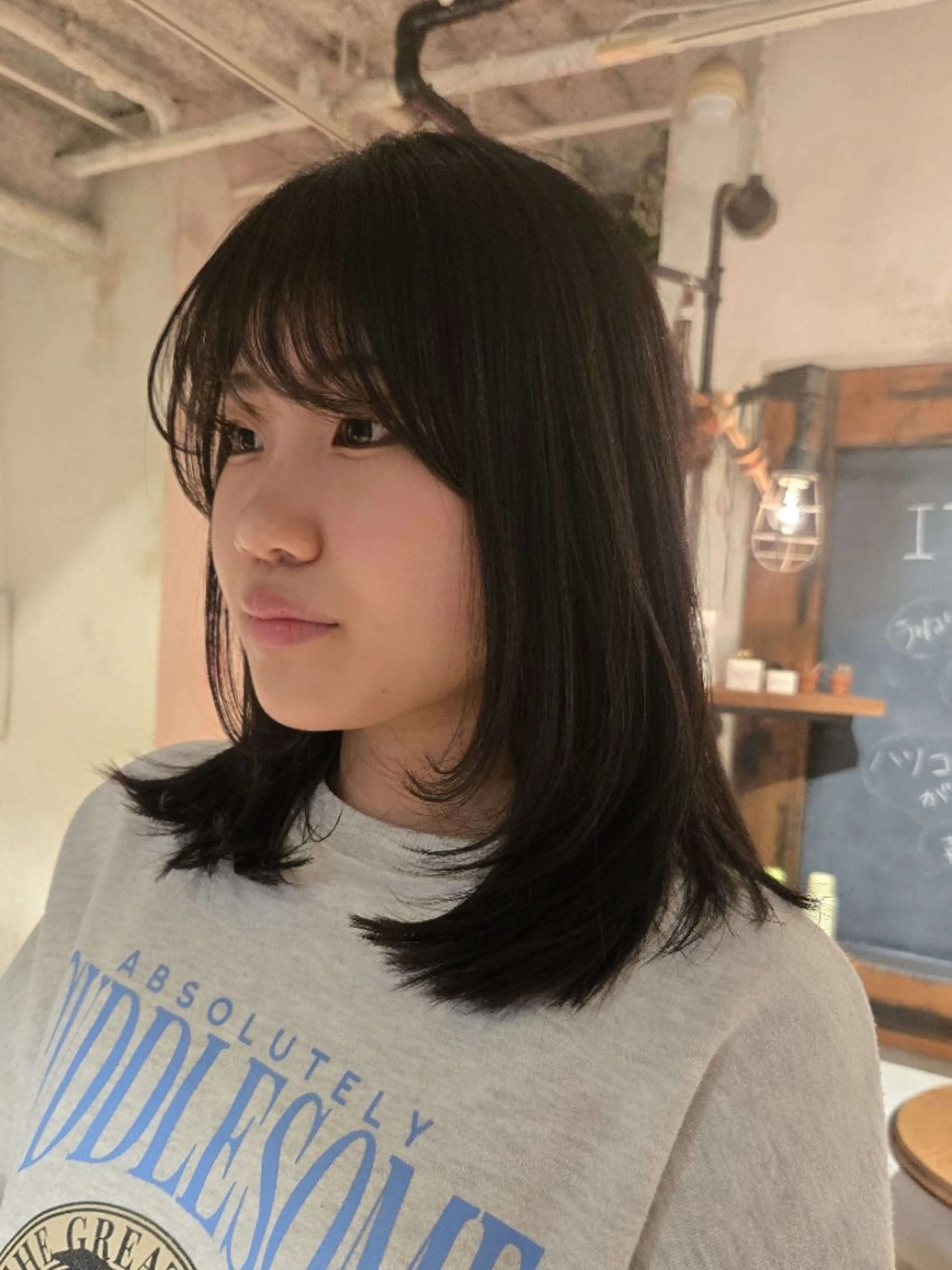 ミディアム カラー ヘアアレンジ カット ヘアカラー 韓国好き🇰🇷 美容師MIKUのヘアスタイル