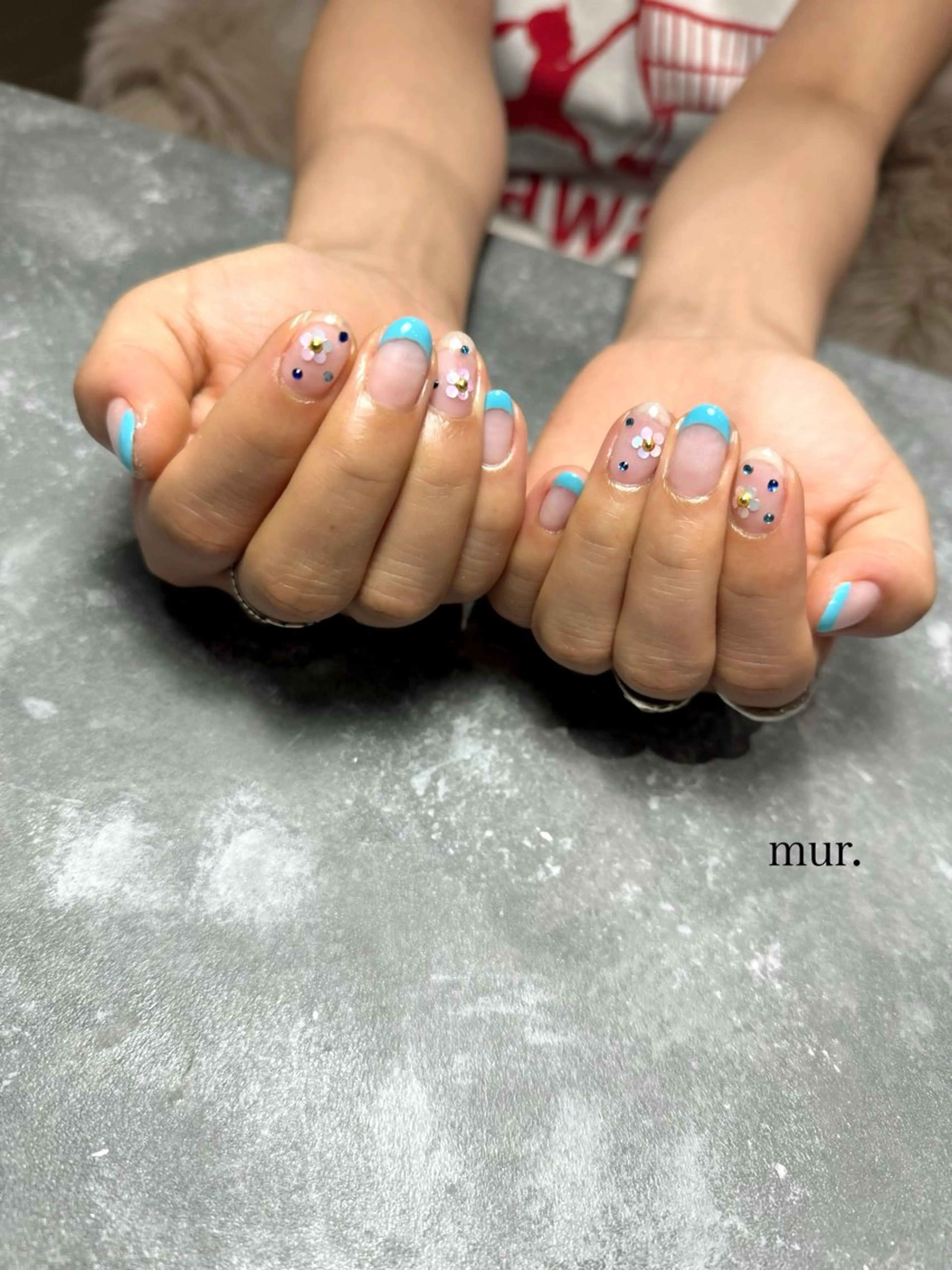 ネイル アートネイル クリアネイル フラワーネイル フレンチネイル ハンドネイル mur. harukaのネイルデザイン
