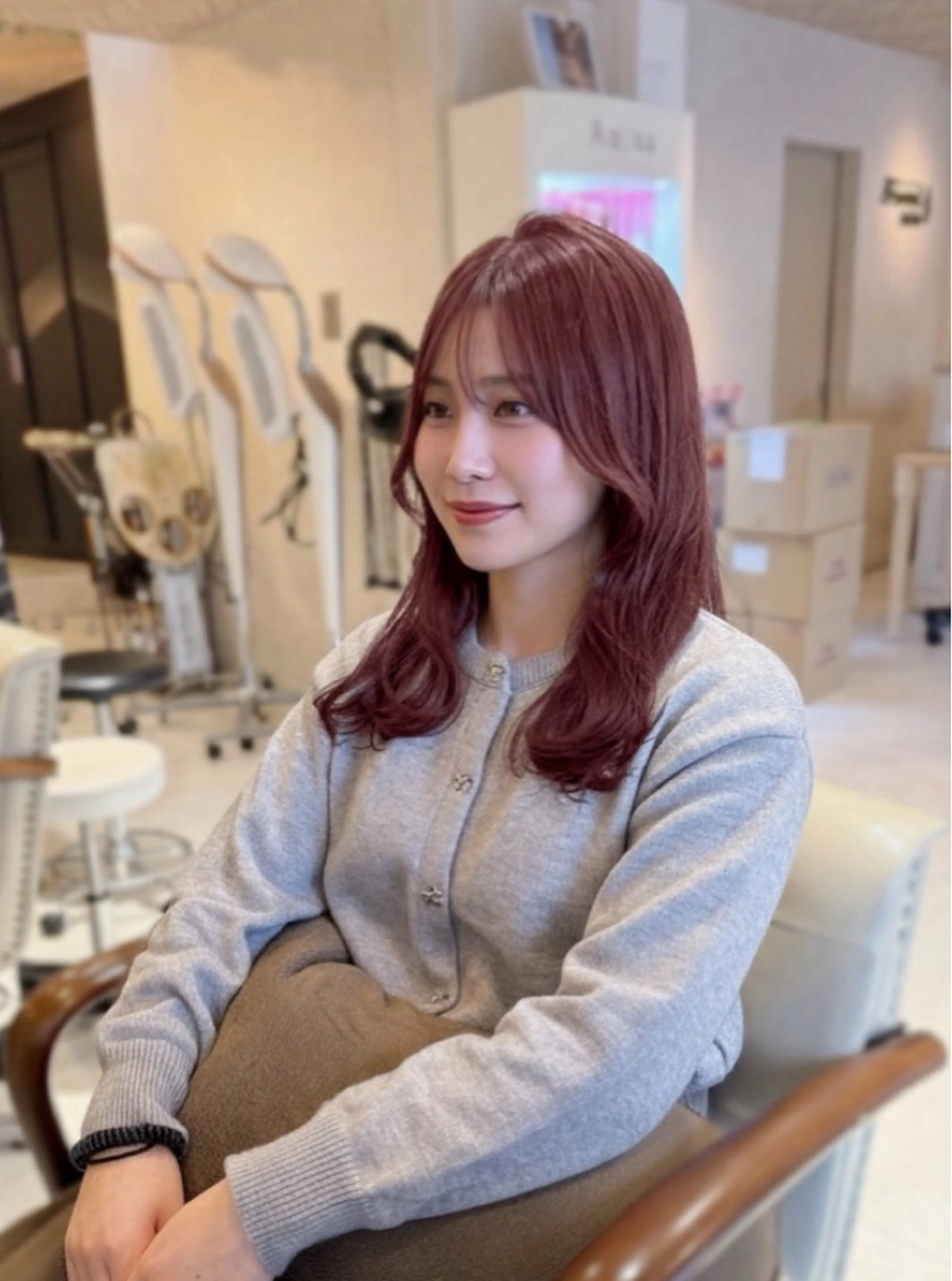ロング カット ヘアカラー トリートメント 本店店長☆ 前原海翔のヘアスタイル