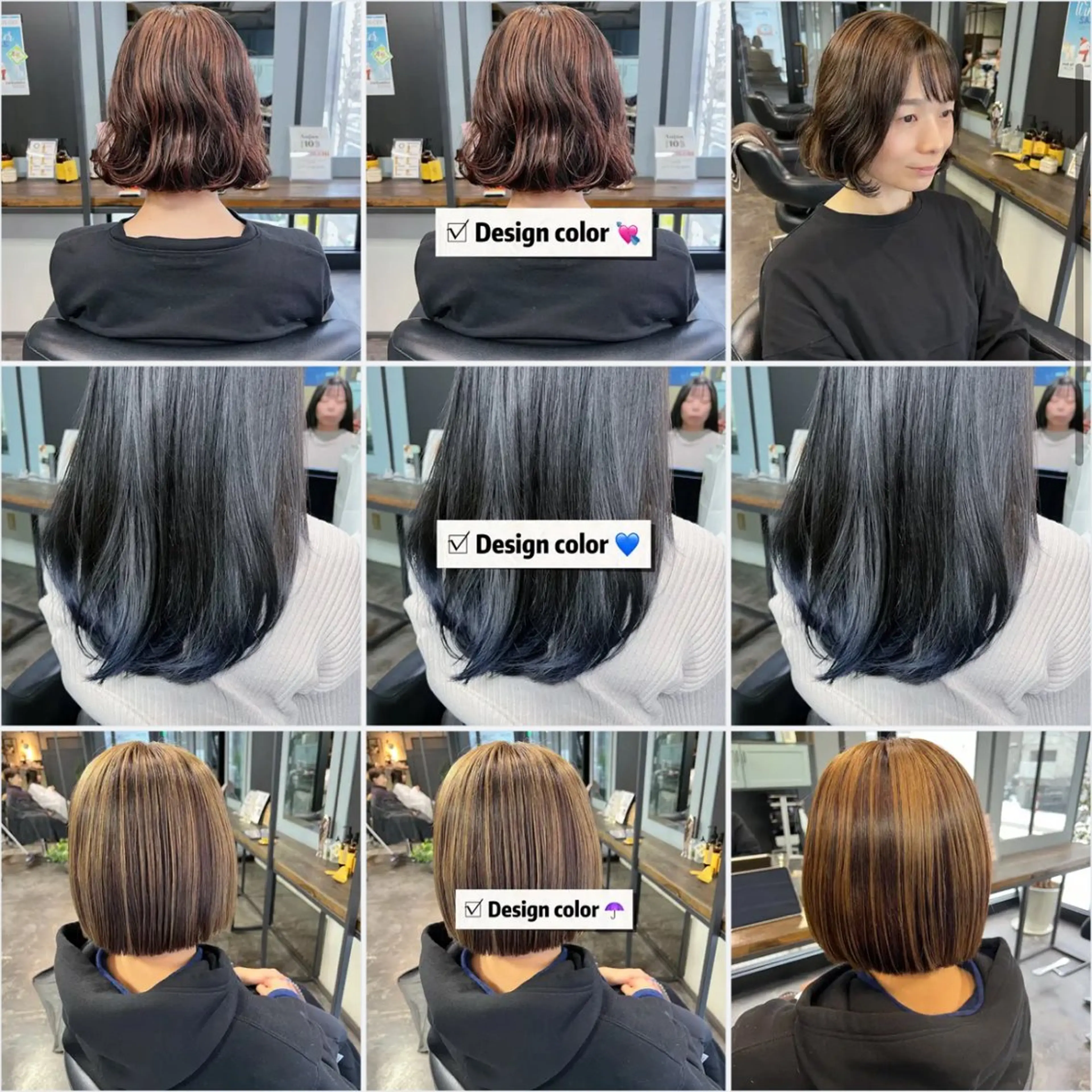 ミディアム カラー ブリーチ デザインカラー イヤリングカラー インナーカラー 💘札幌クロスパーマ 髪質改善💘rinaのヘアスタイル