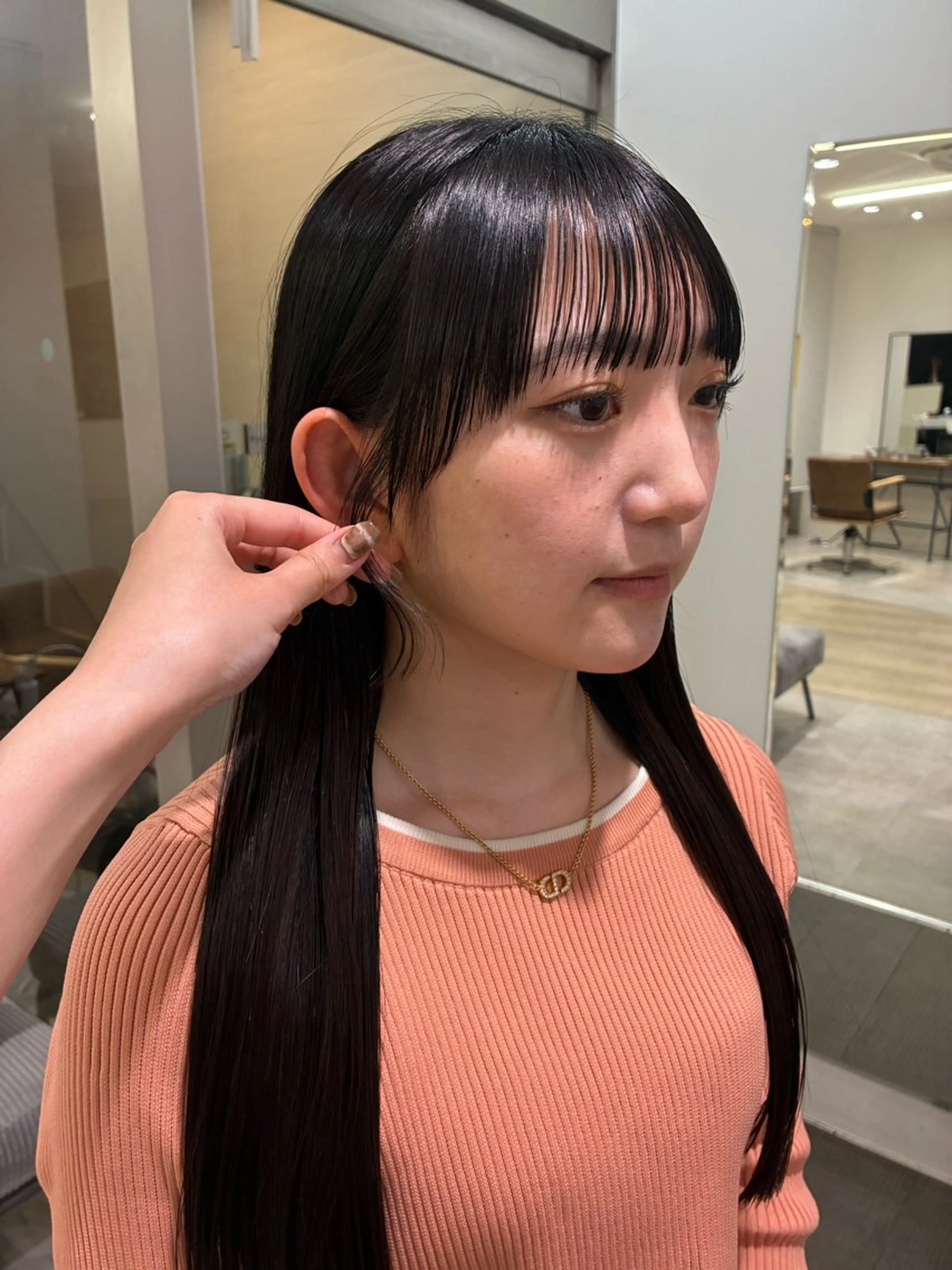 ロング 顔周りカット 小顔カット 髪質改善jewelbox 〜私のトリートメント〜 東梅田店所属・髪質改善/ボブ/梅田 runa_ニュアンスのヘアスタイル