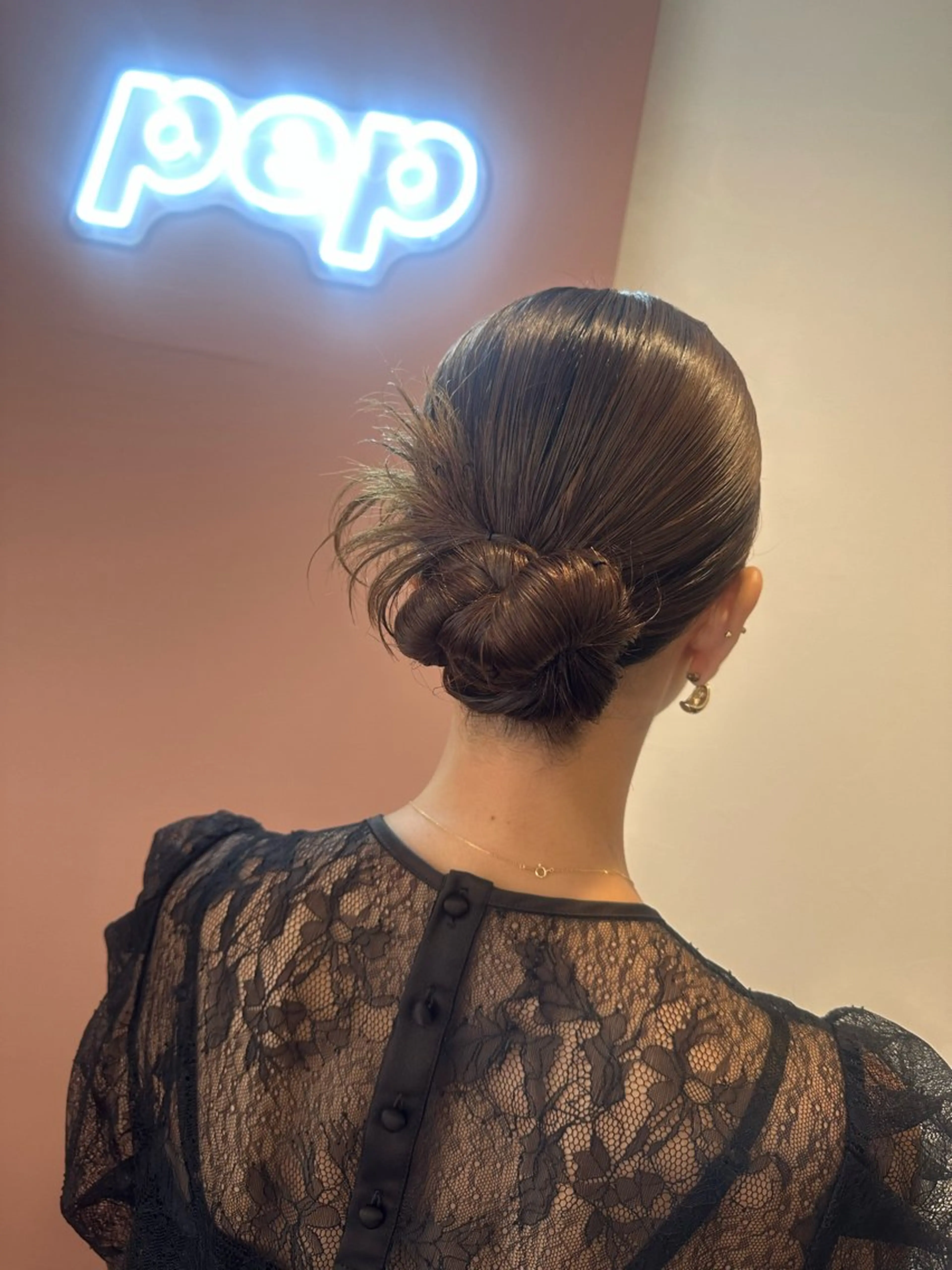 ロング ヘアアレンジ お団子ヘア ヘアセット pep natsumiのヘアスタイル