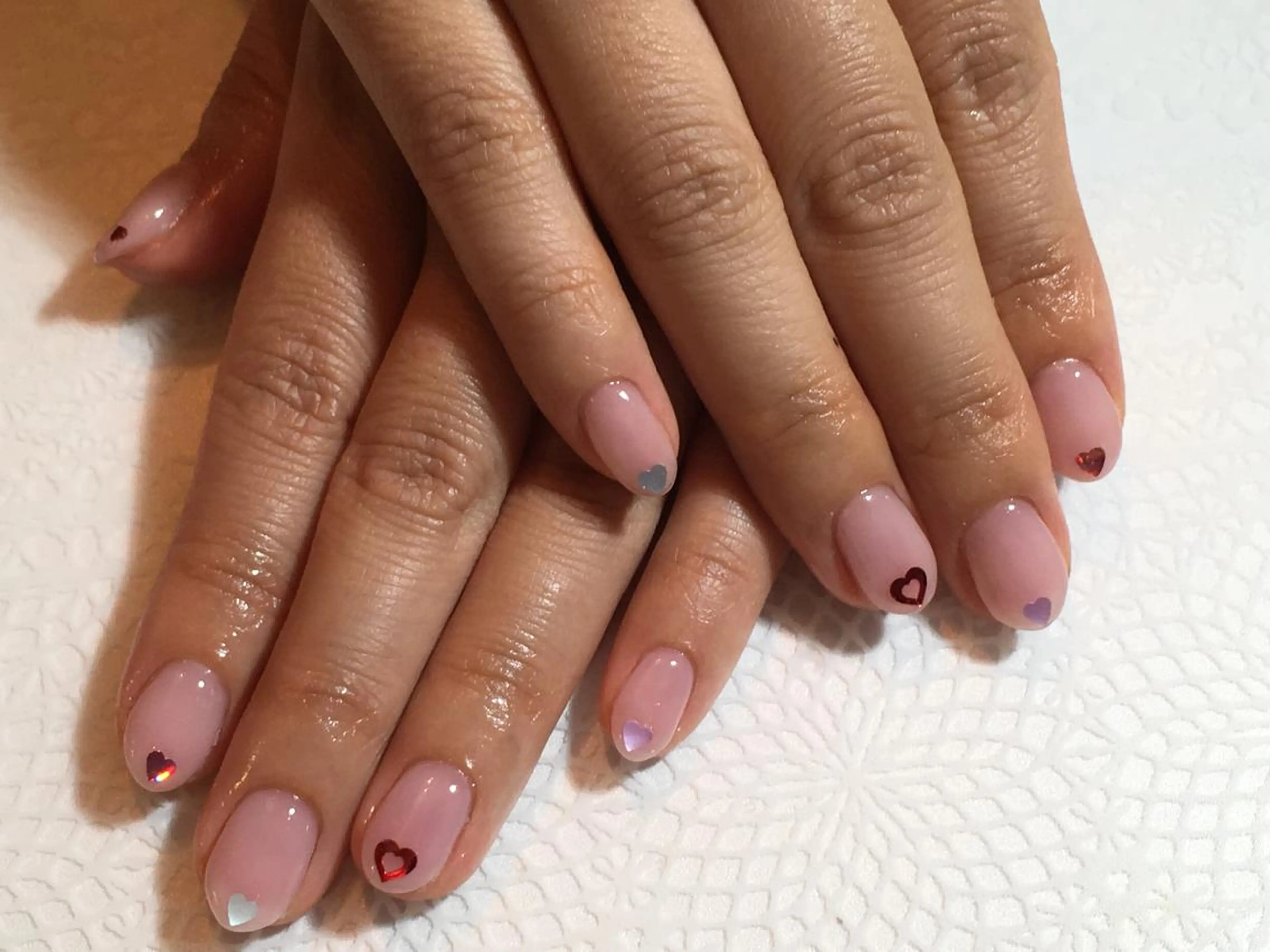 ネイル ハート ホログラムネイル 古川 里美のネイルデザイン