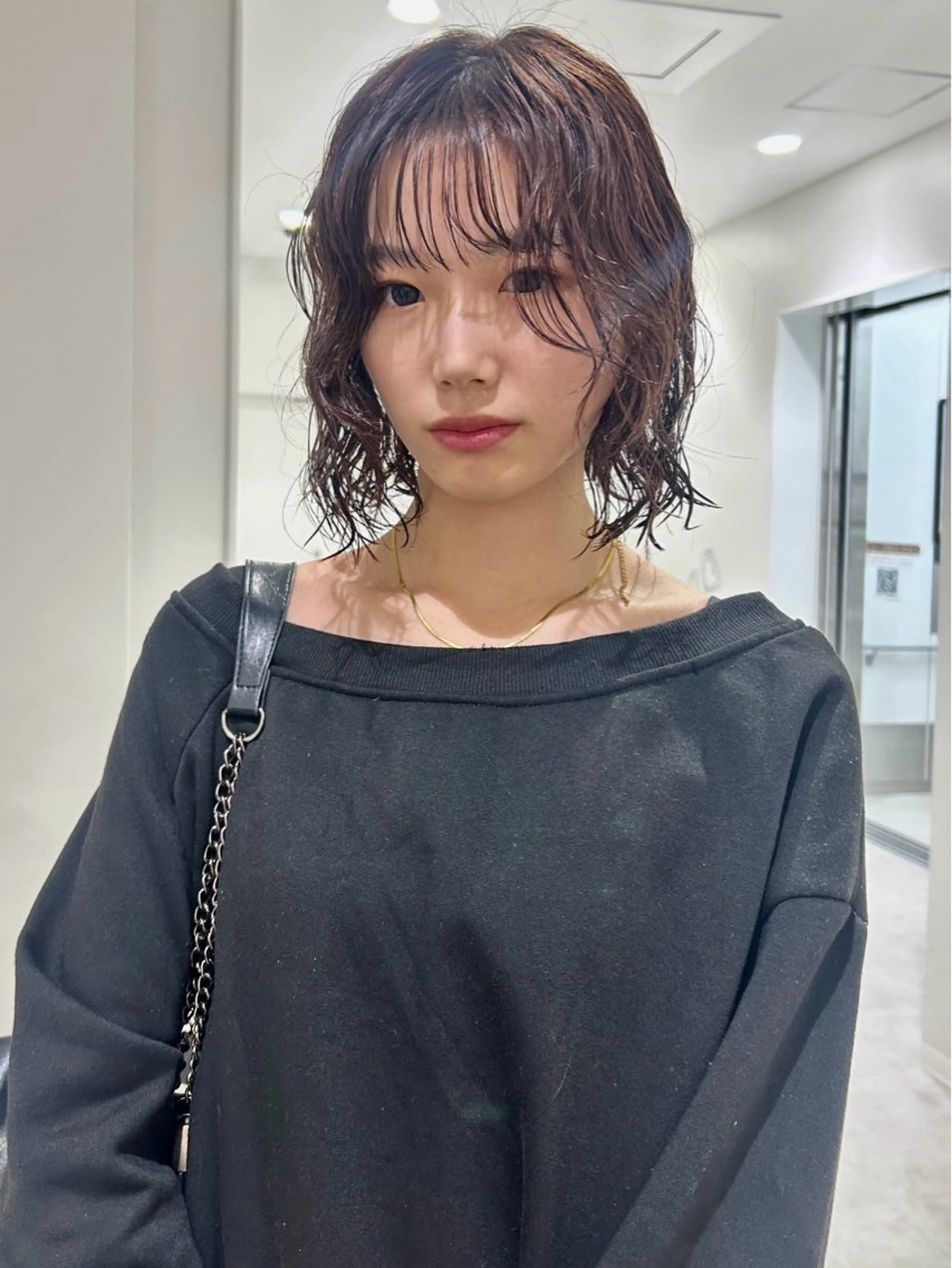 ミディアム パーマ パーマ 👔ボブ﹨髪質改善 ストレート🩳ももかのヘアスタイル