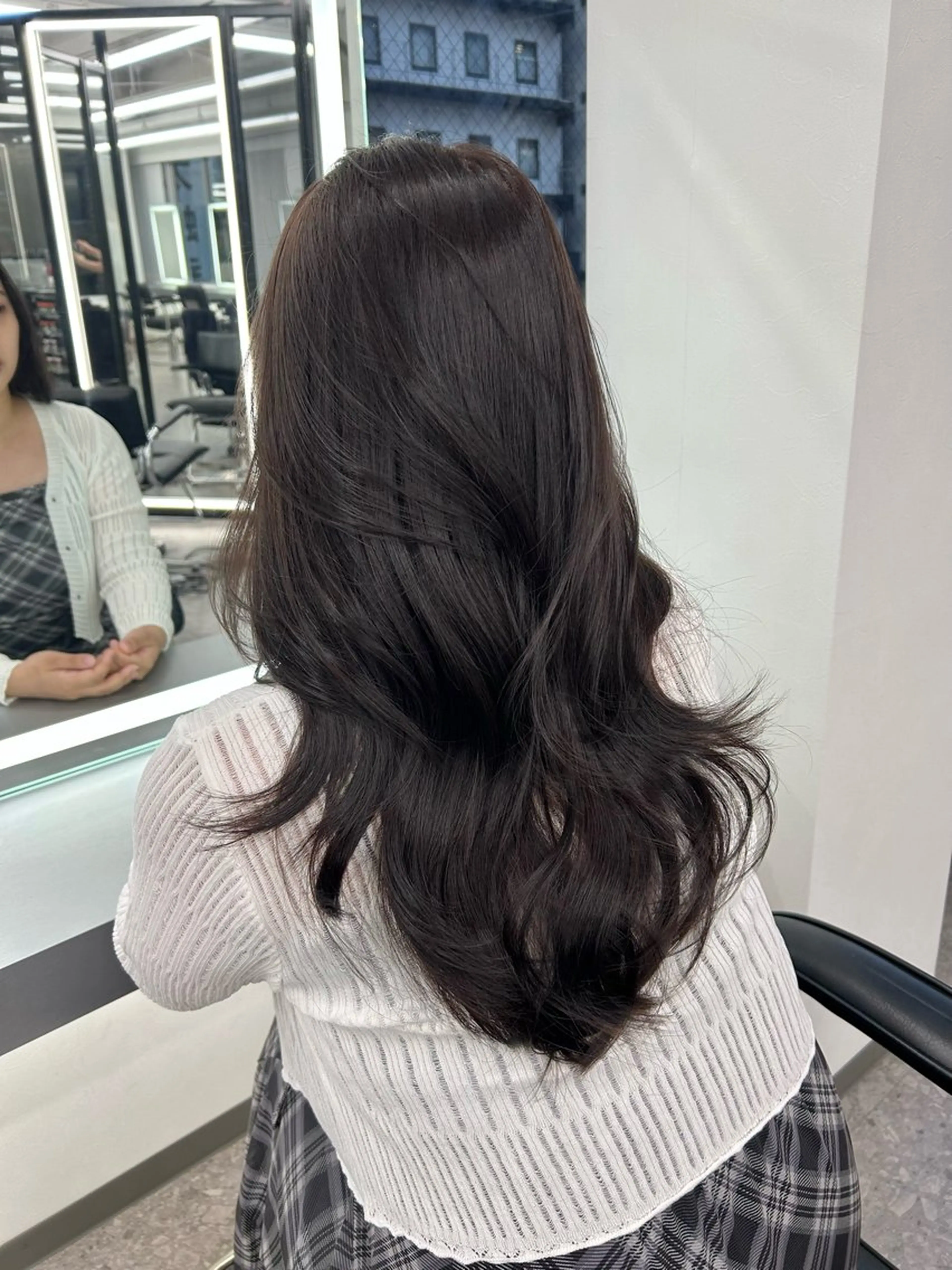 セミロング カラー ヘアカラー nanaka 🤍韓国ワンホンヘアのヘアスタイル