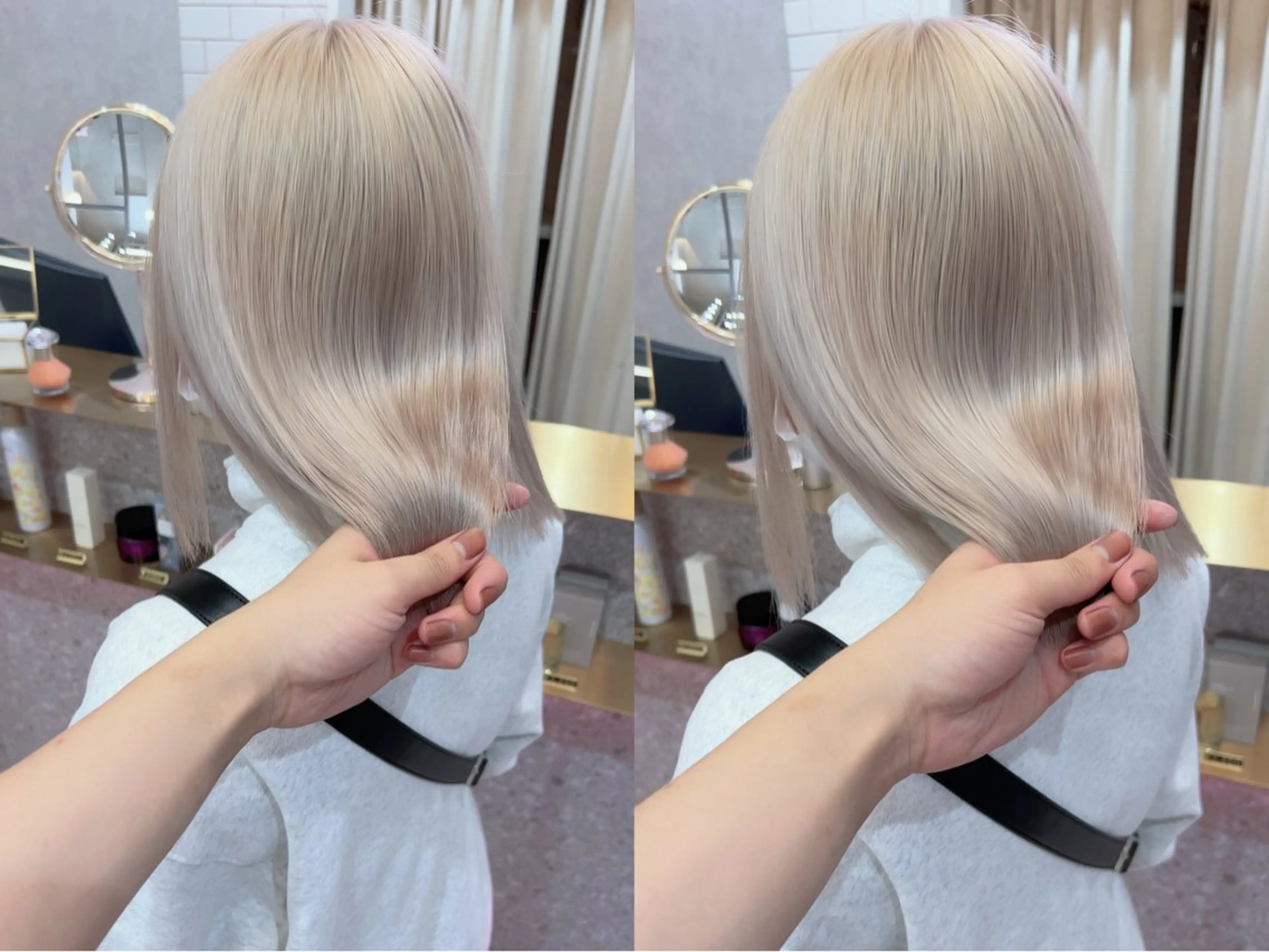 ミディアム カラー ハイトーンカラー Aster 店長 れおん✂️のヘアスタイル