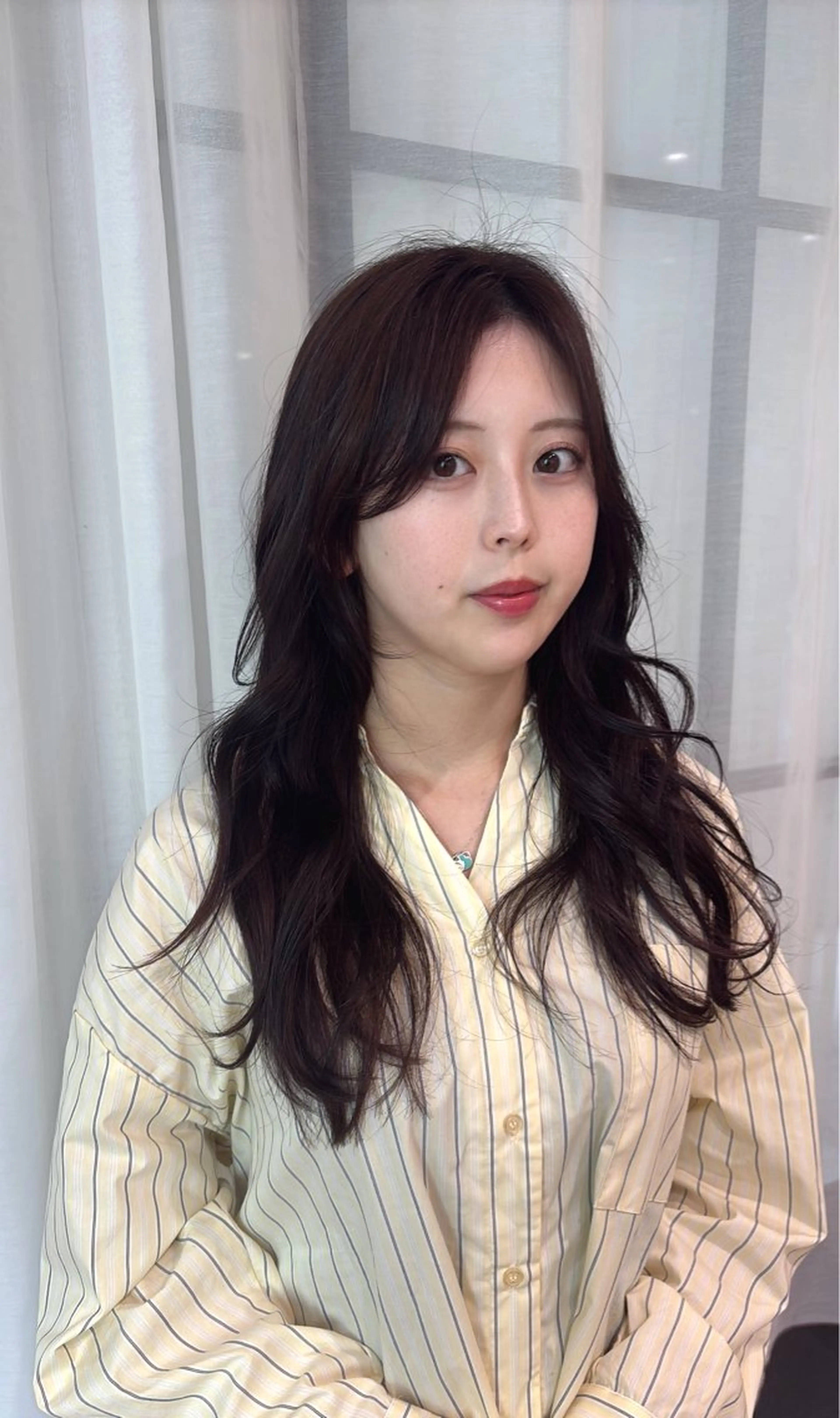 ロング カラー ブラウンカラー ラベンダーカラー レイヤーカット カット ヘアカラー 梅田美容室/カット /Maoのヘアスタイル