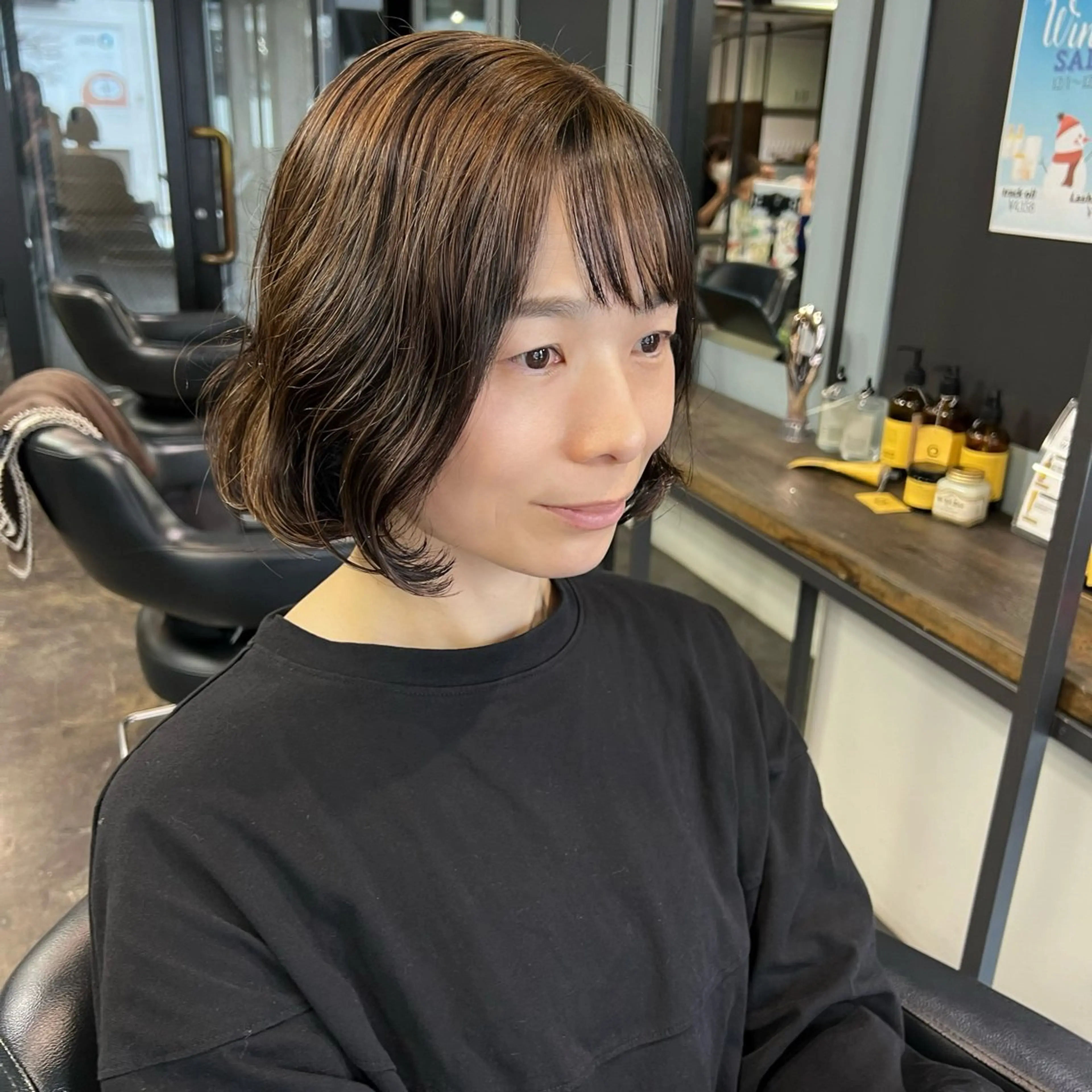 ミディアム カラー 💘札幌クロスパーマ 髪質改善💘rinaのヘアスタイル