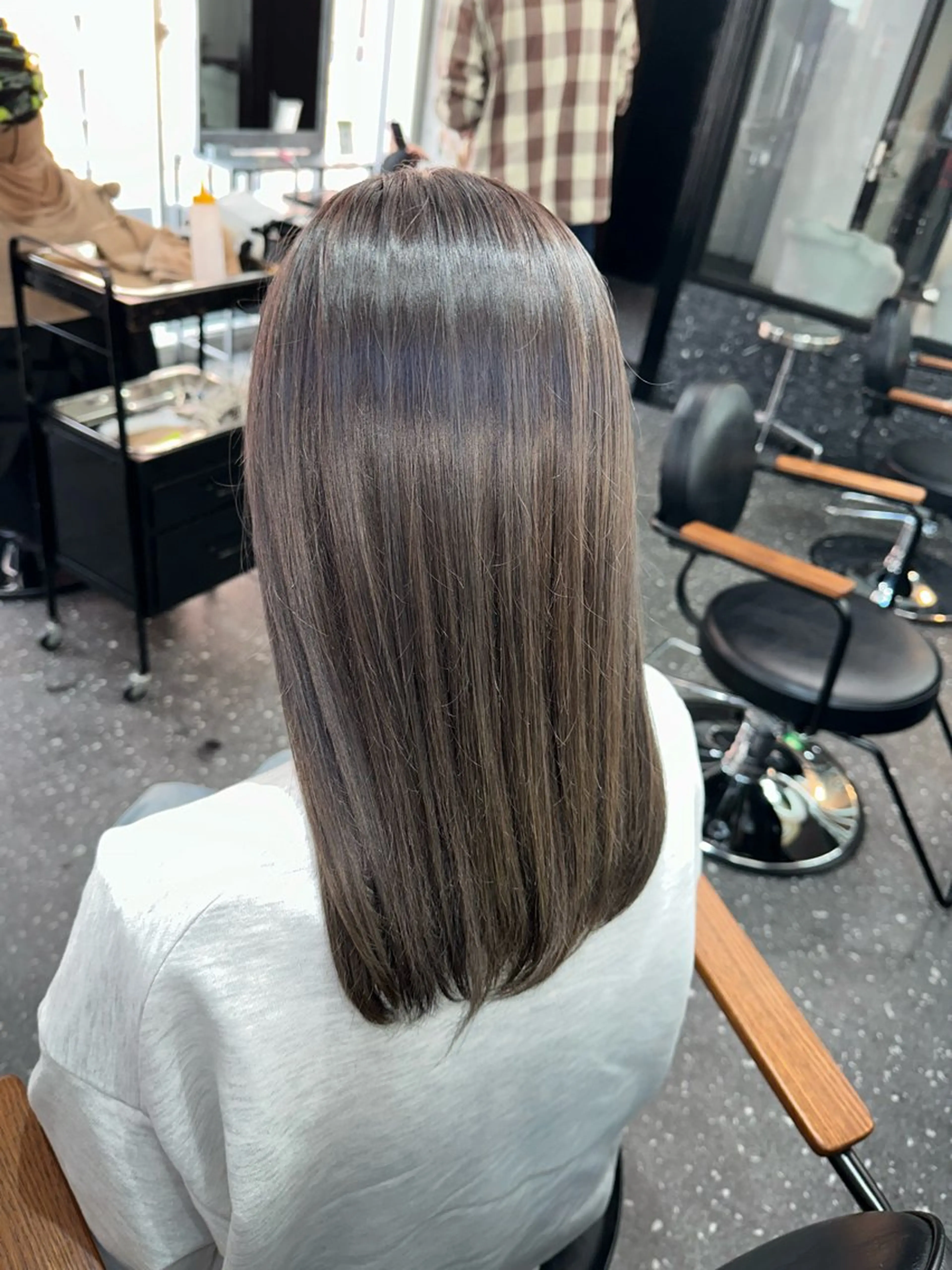 ロング カット ヘアカラー 縮毛矯正 トリートメント 髪質改善⭐️縮毛矯正 中野⭐️Rinaのヘアスタイル