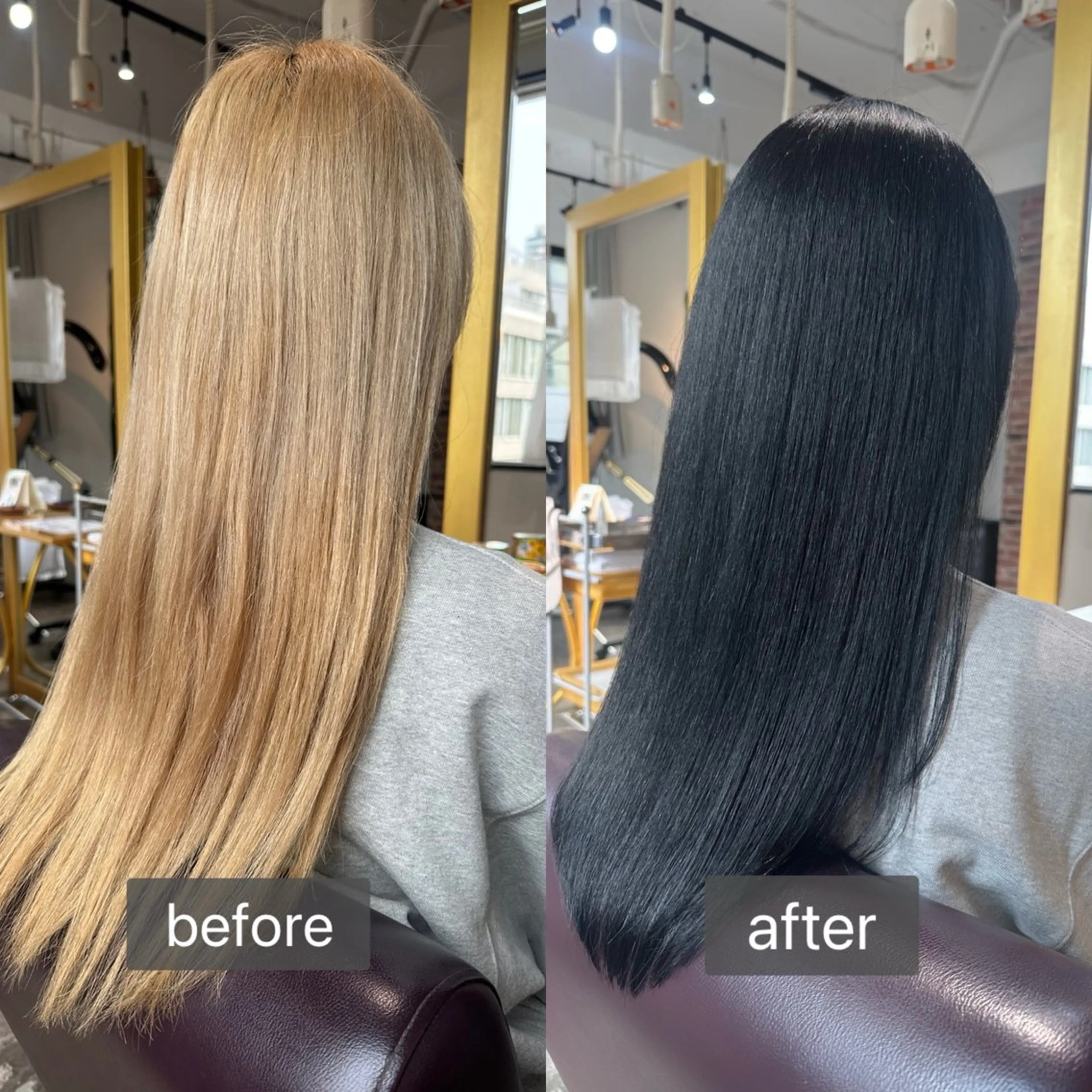 ロング カラー 黒髪 カット ヘアカラー 心斎橋/レイヤー/ 艶カラー💖Sakiのヘアスタイル