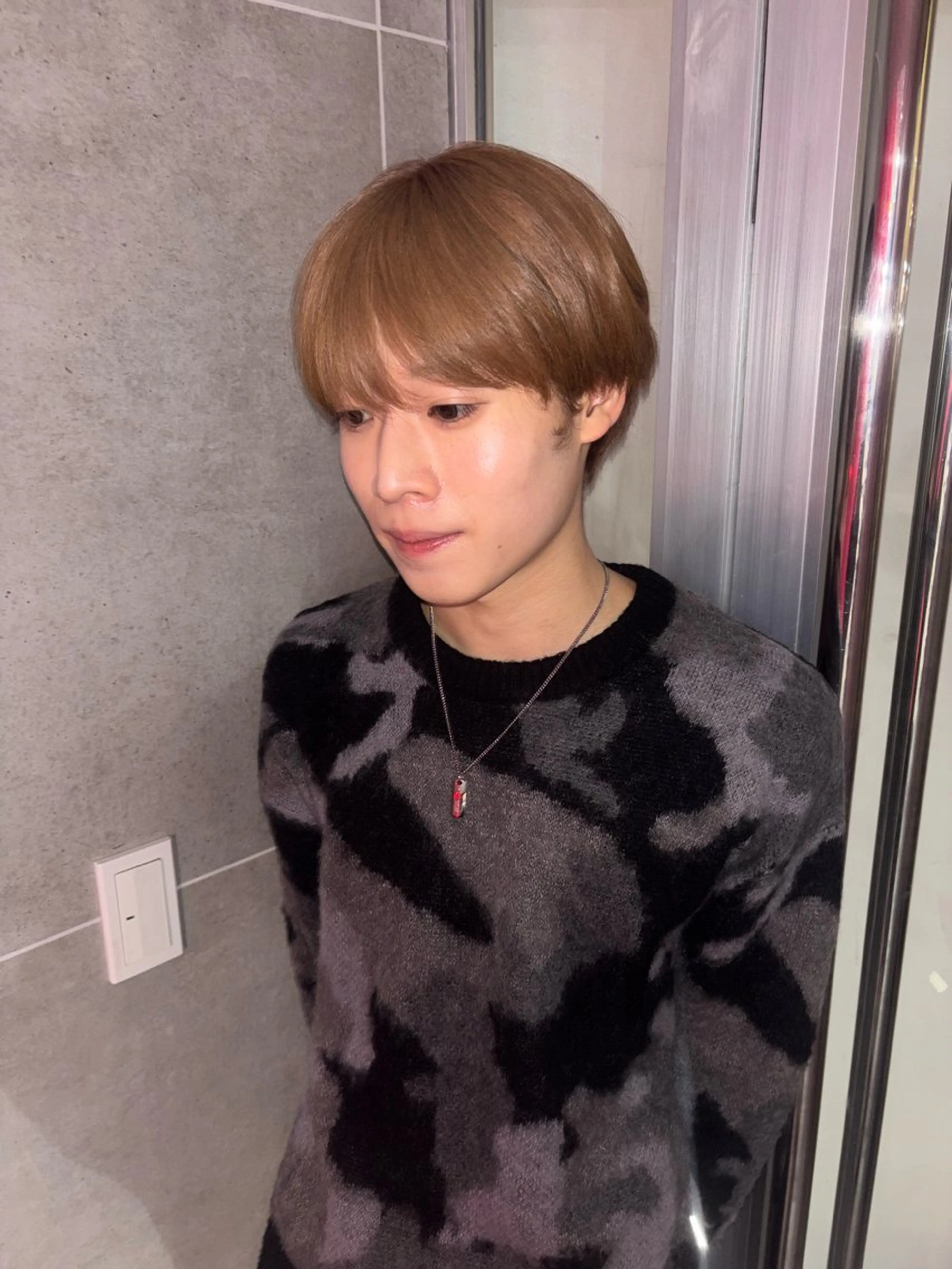 カラー メンズ ヘアカラー トリートメント Mikoto /透明感/赤消/原宿のヘアスタイル