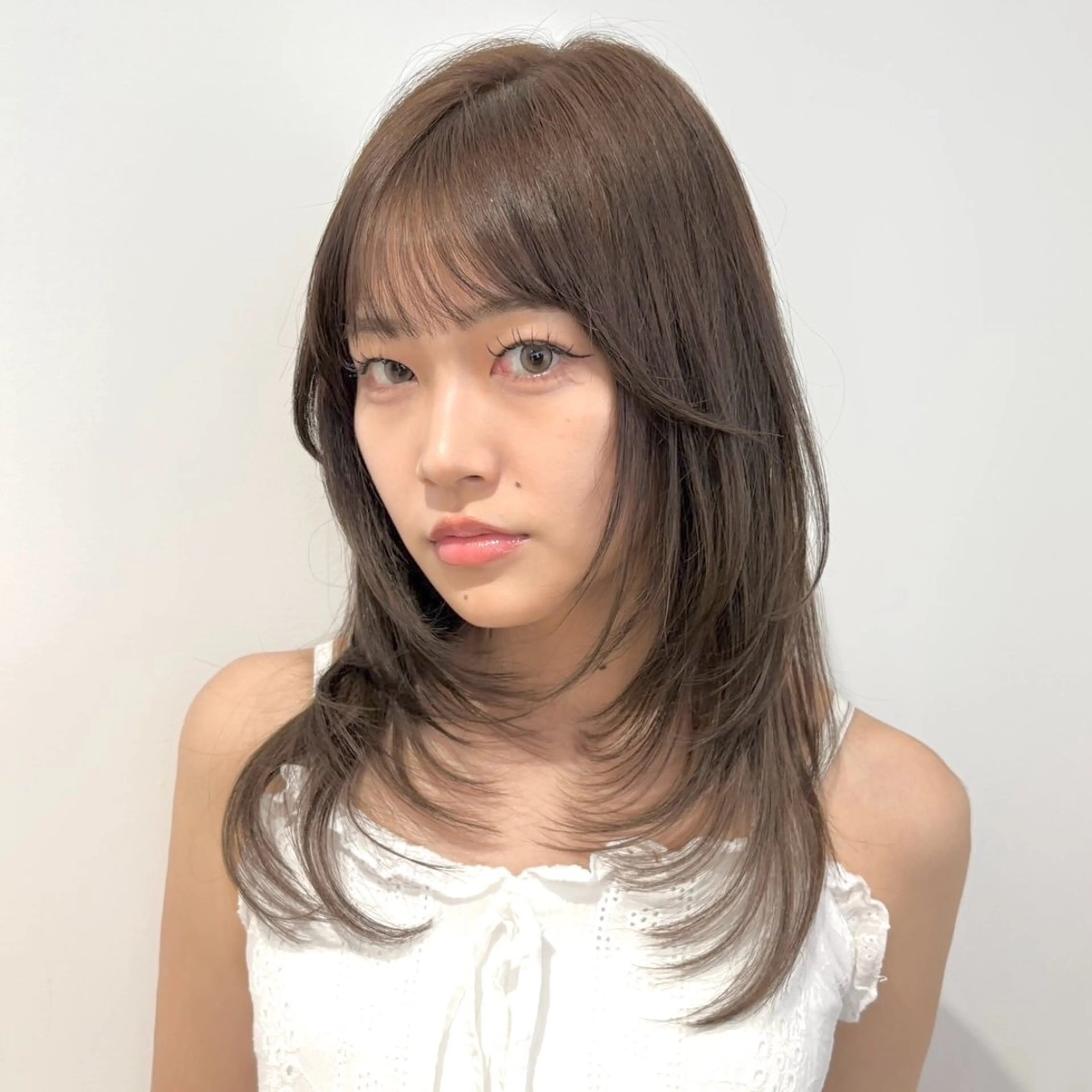 カラー カット ヘアカラー 横浜｜韓国レイヤー｜ 暖色カラー｜まなとのヘアスタイル