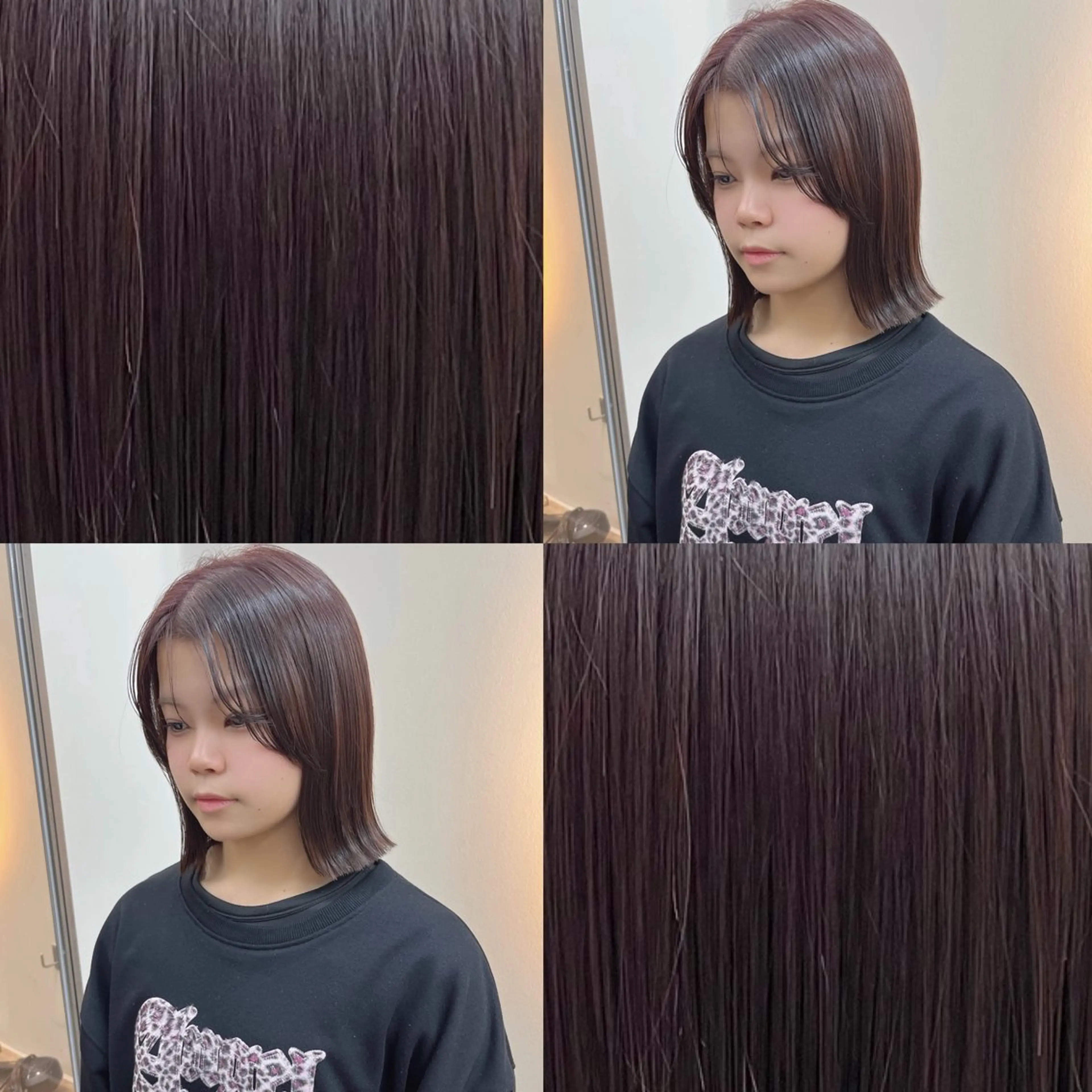 ミディアム カラー パーマ ラベンダーカラー ボブ カット ヘアカラー トリートメント 《柔らかhair𓍯 》木村美姫のヘアスタイル