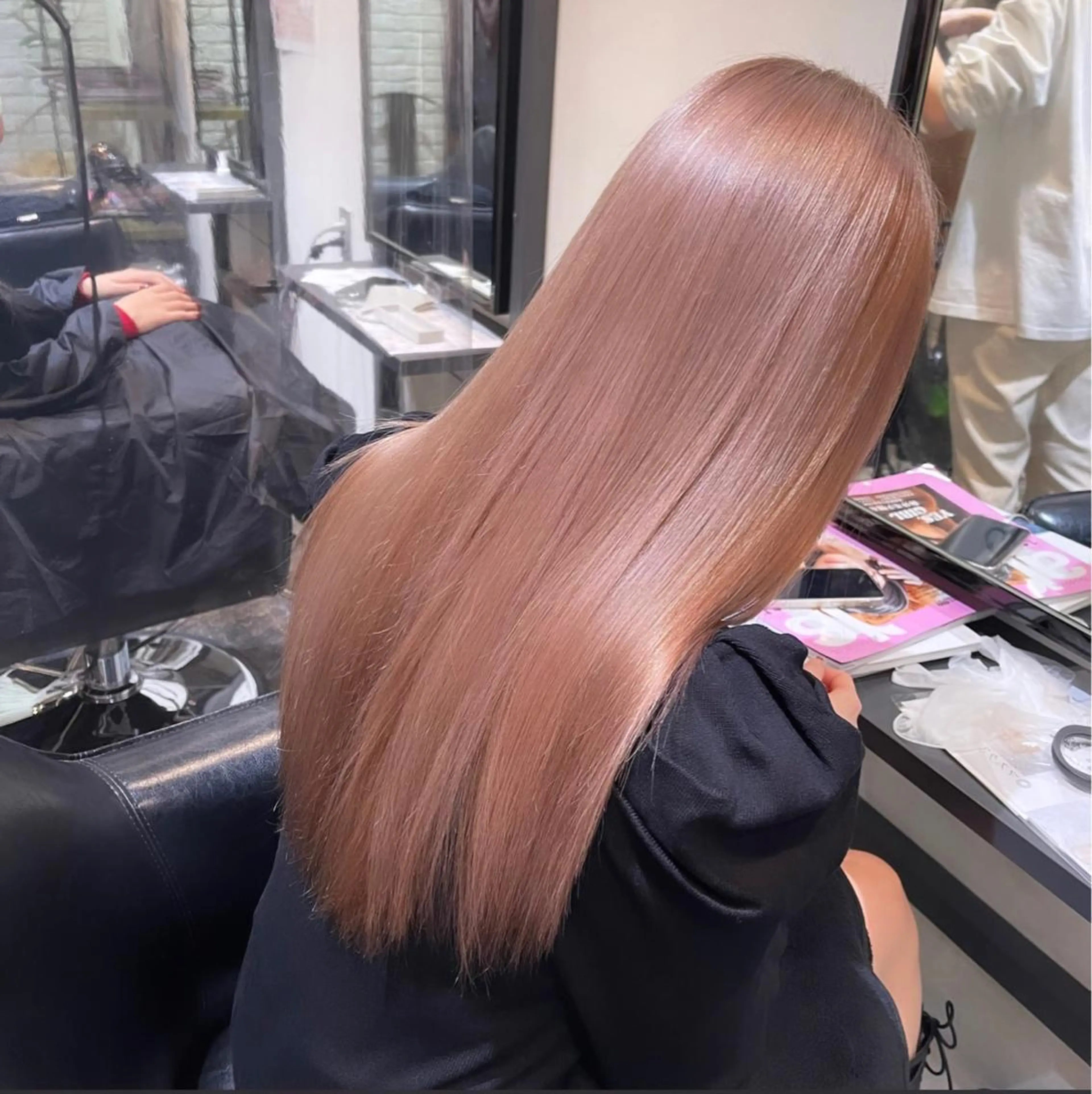 ロング カラー アディクシーカラー ベージュカラー ブリーチ ブロンド ケアブリーチ ワンホン/エクステ ケラチン/Kaitoのヘアスタイル