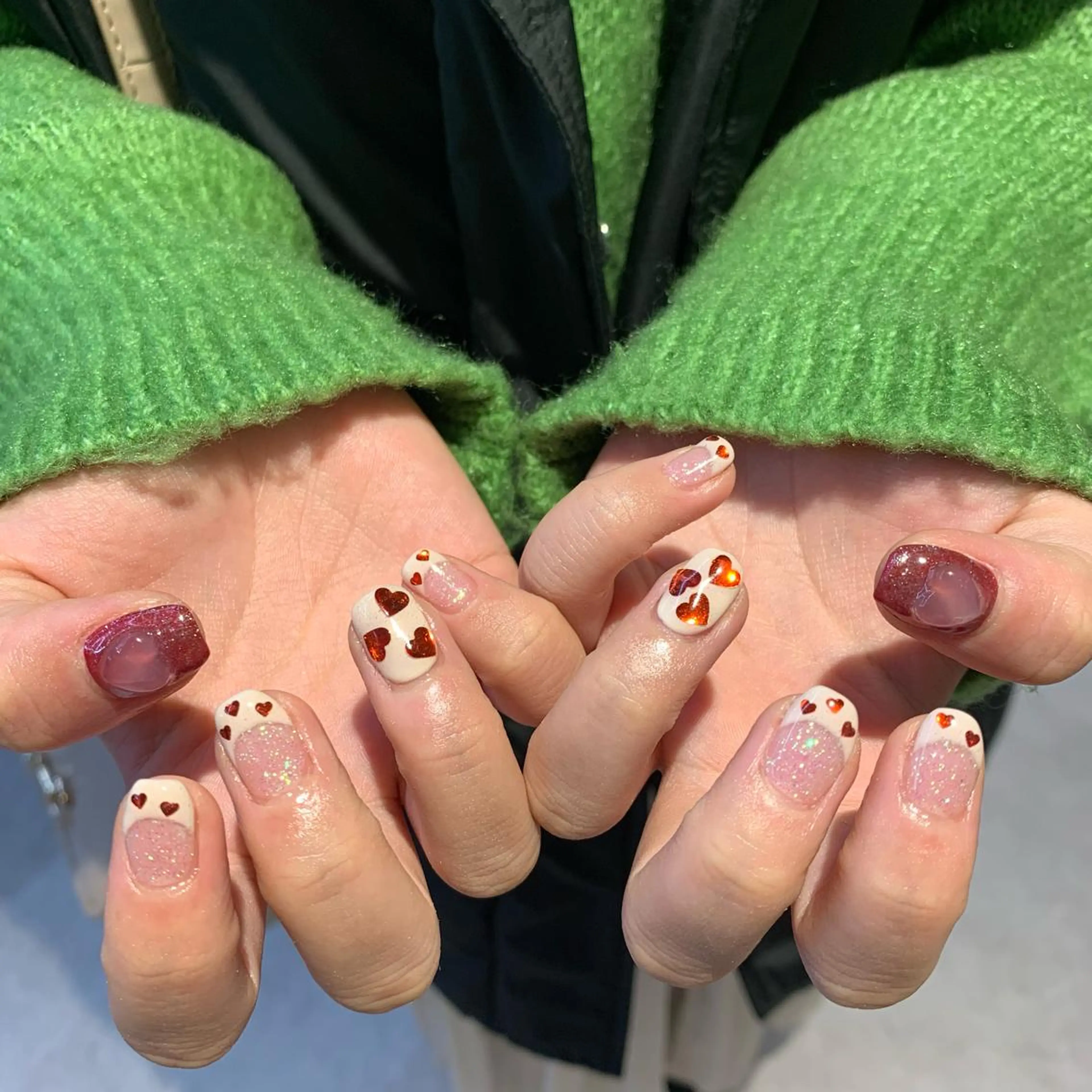 ネイル ハート マキノ ユイのネイルデザイン