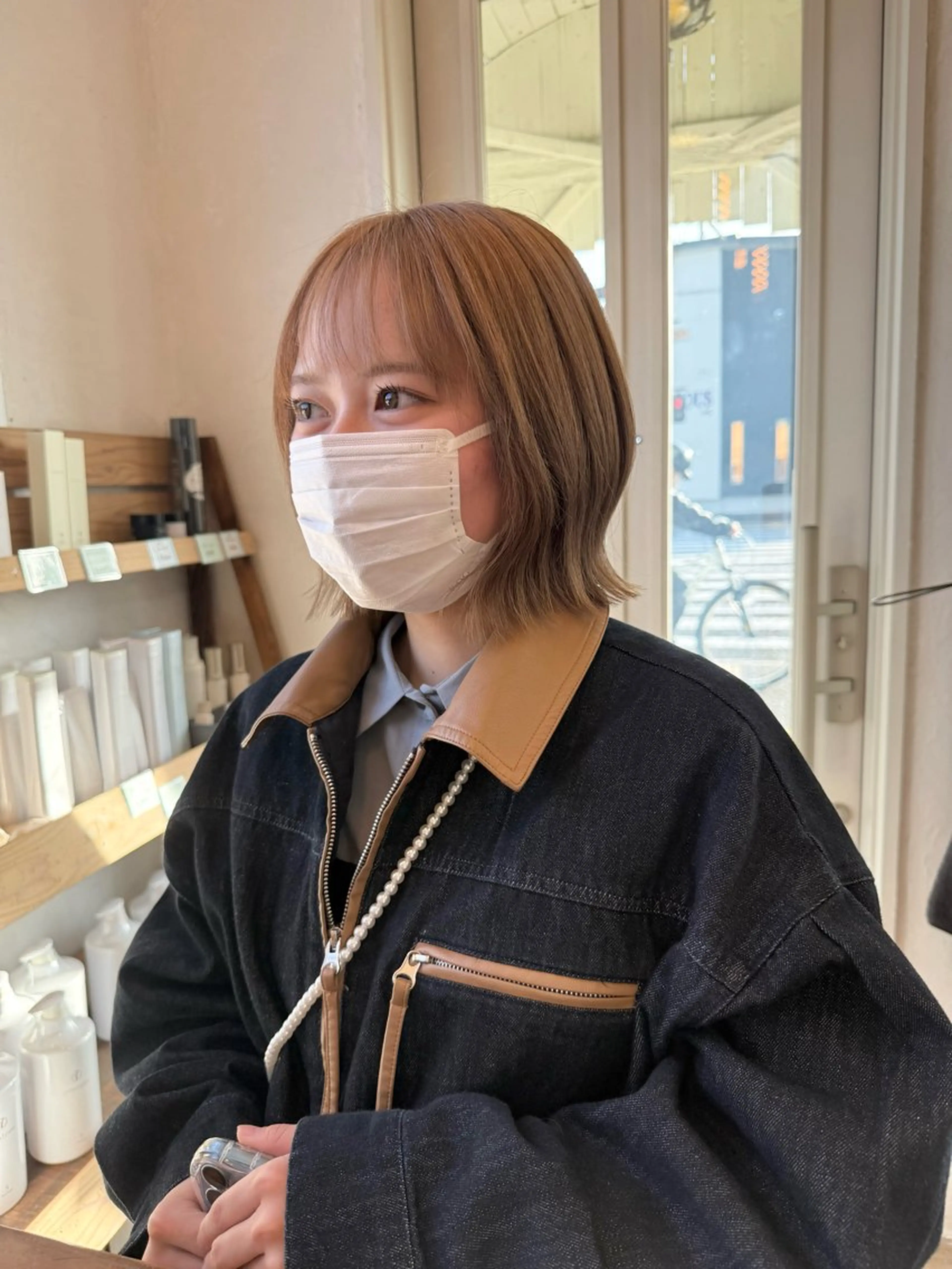 ミディアム カラー ダブルカラー カット ヘアカラー トリートメント 菅野 愛のヘアスタイル