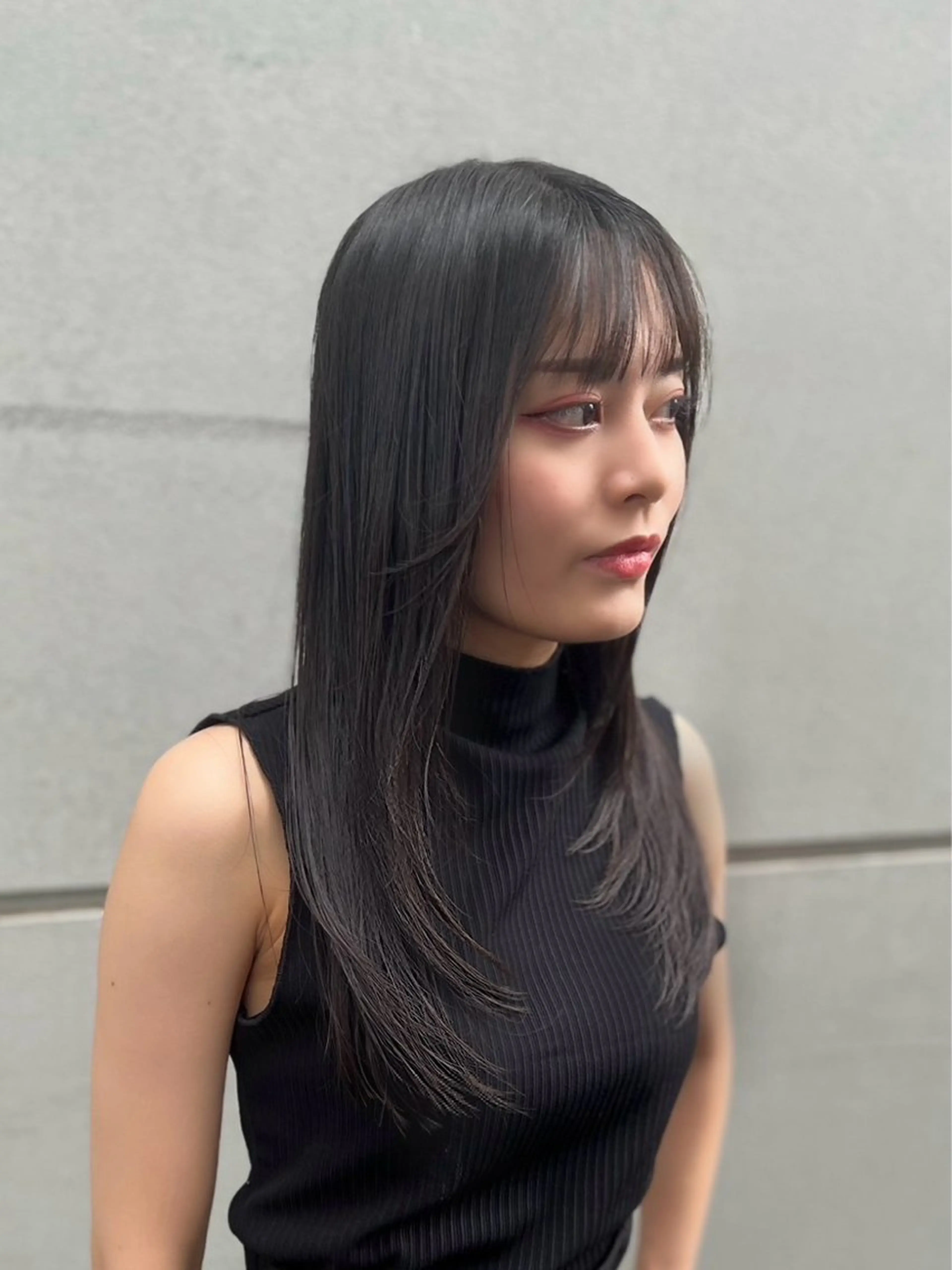 ロング カラー 縮毛矯正 ウルフレイヤー エクステ/kokiのヘアスタイル