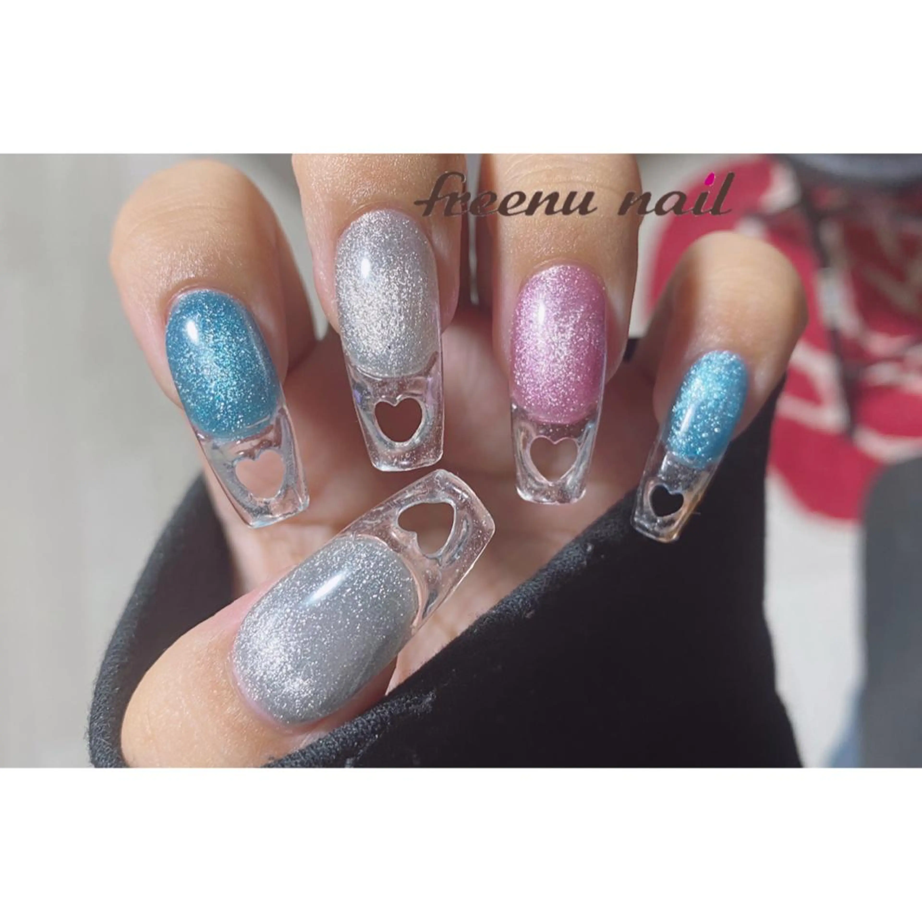 ネイル ハート ネイルチップ freenu nail【24H】のネイルデザイン