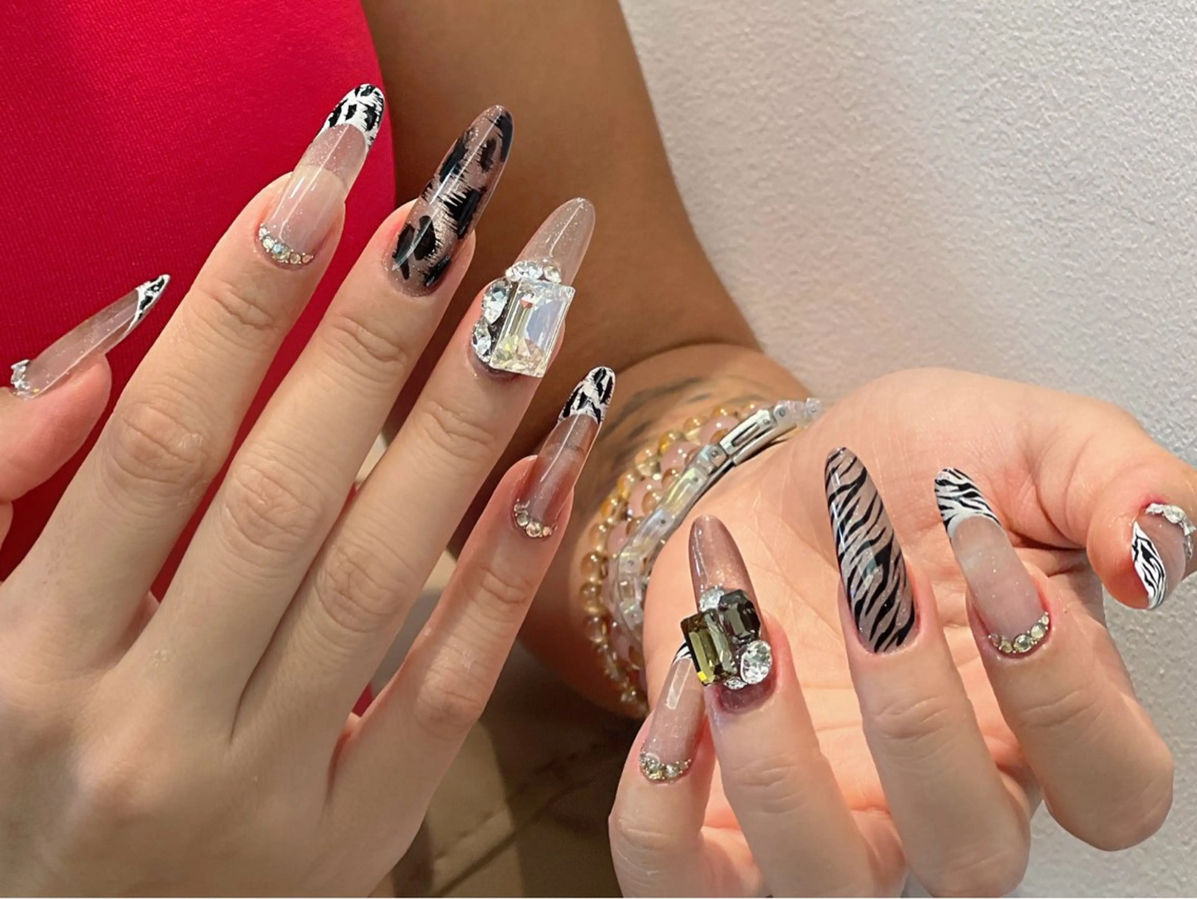 メンズ ネイル アートネイル フレンチネイル ジェルネイル キラキラネイル パラジェル ハンドネイル Bloom スカルプ専門店のネイルデザイン