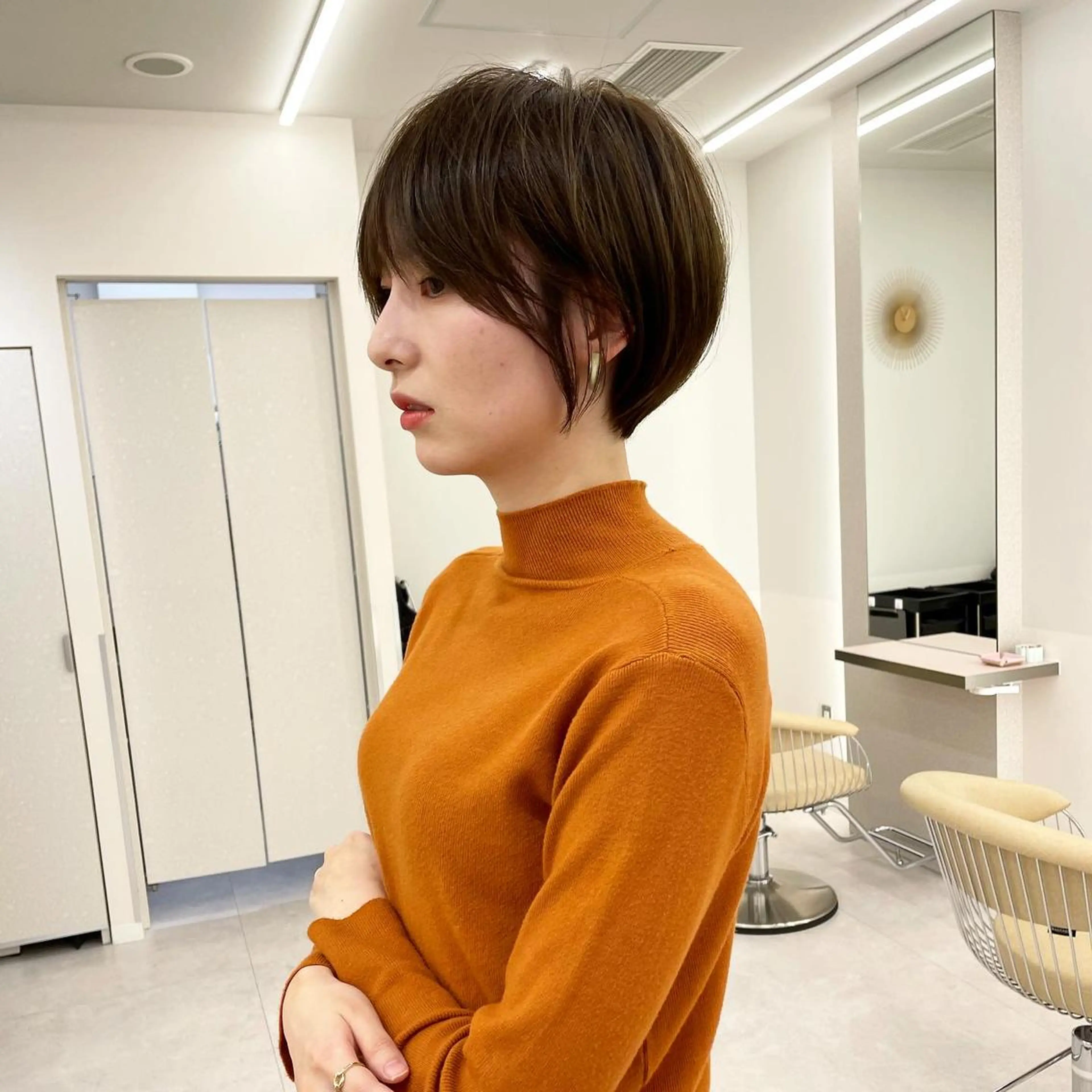 ショート カラー ショートボブ ショートレイヤー ハンサムショート 丸みショート ボブ カット ヘアカラー トリートメント ヘッドスパ 木原良 (キハラ リョウ)のヘアスタイル