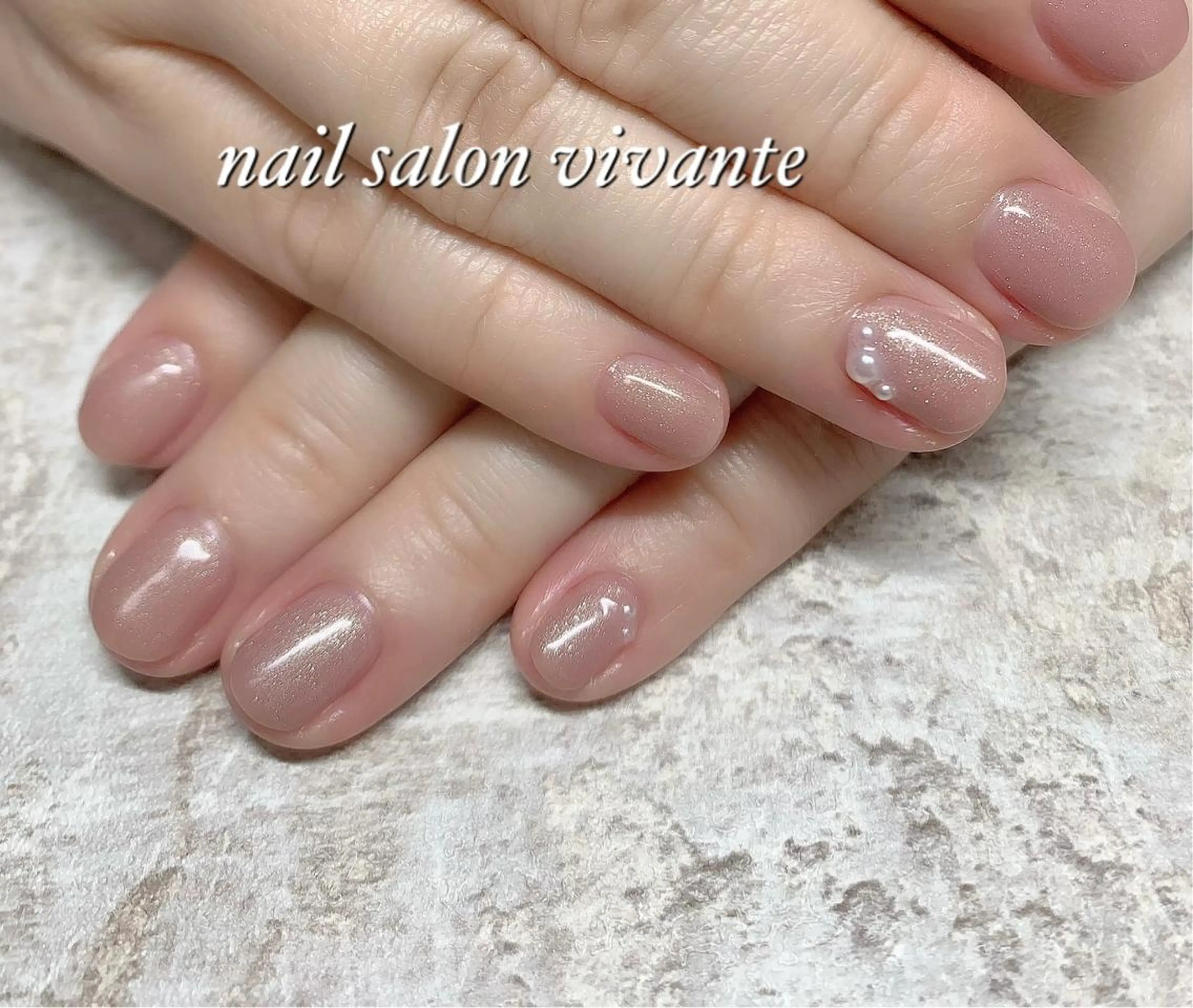 ネイル ラメ(グリッター) ワンカラーネイル nail salon vivanteのネイルデザイン