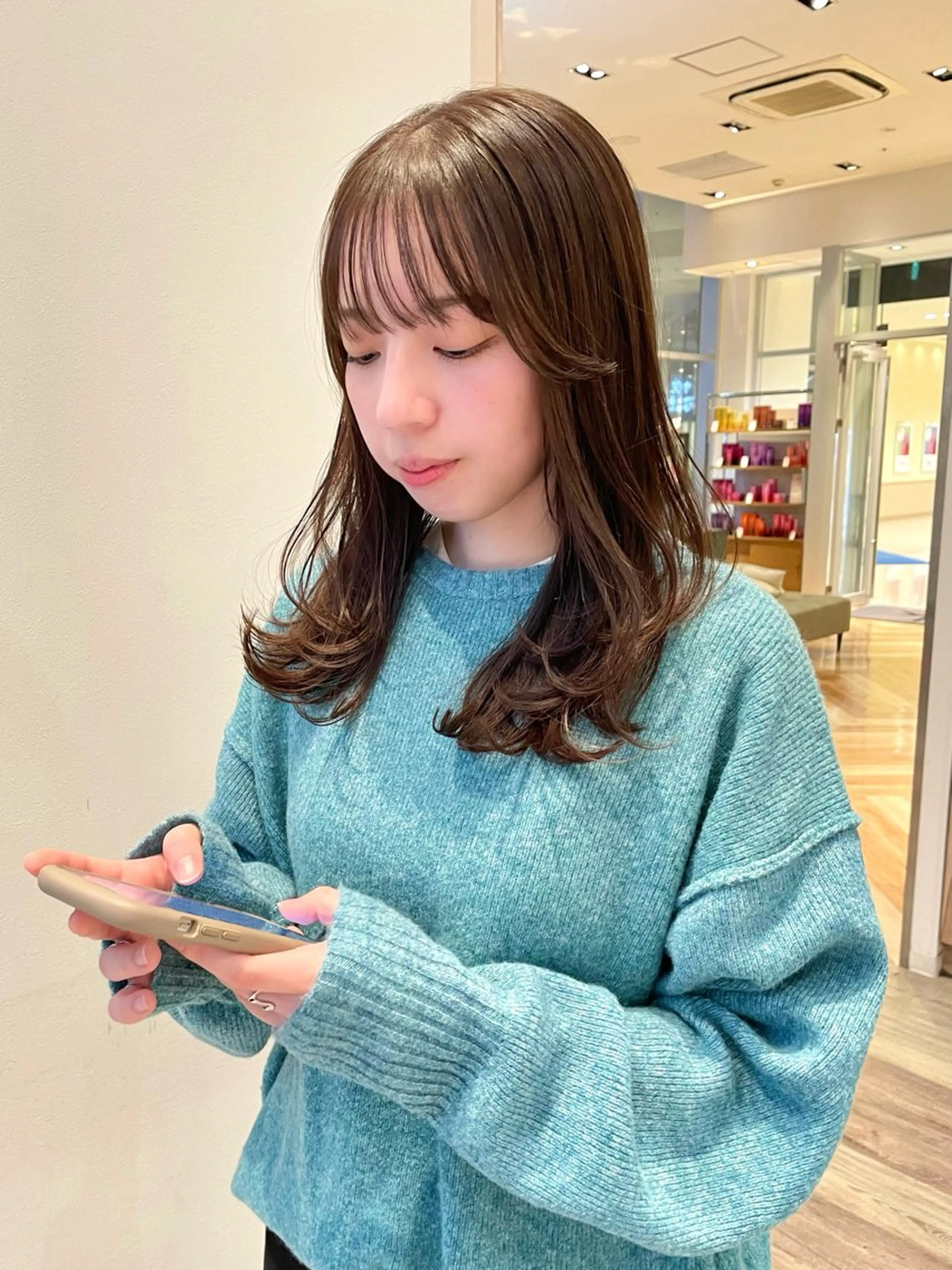 ロング カラー ブラウンカラー 透明感カラー オリーブブラウン レイヤーカット ktwo/難波 /似合わせ/木浦のヘアスタイル