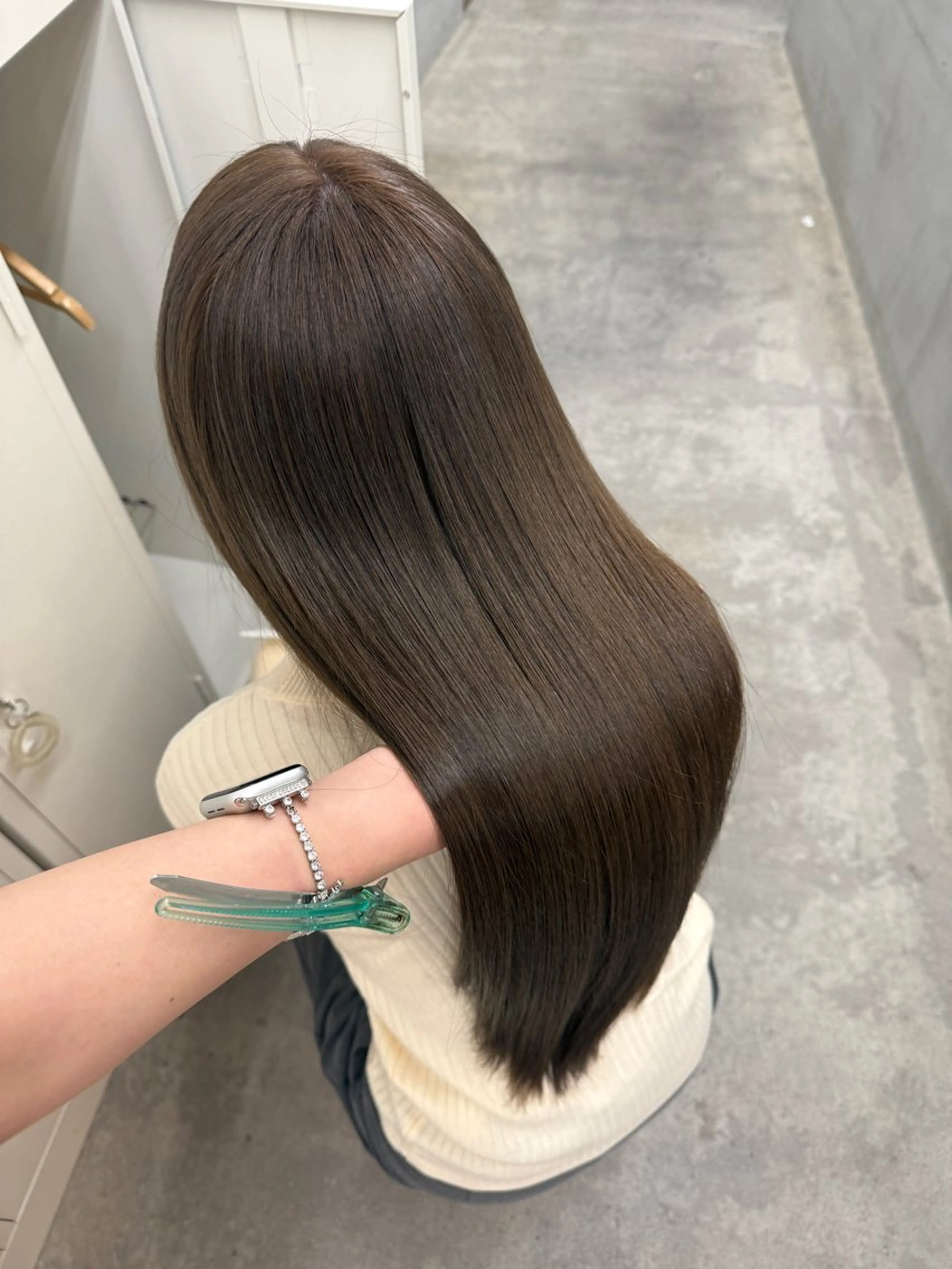 ロング カラー カット ヘアカラー トリートメント 🫧赤み消し＊艶髪 nanami🫧のヘアスタイル