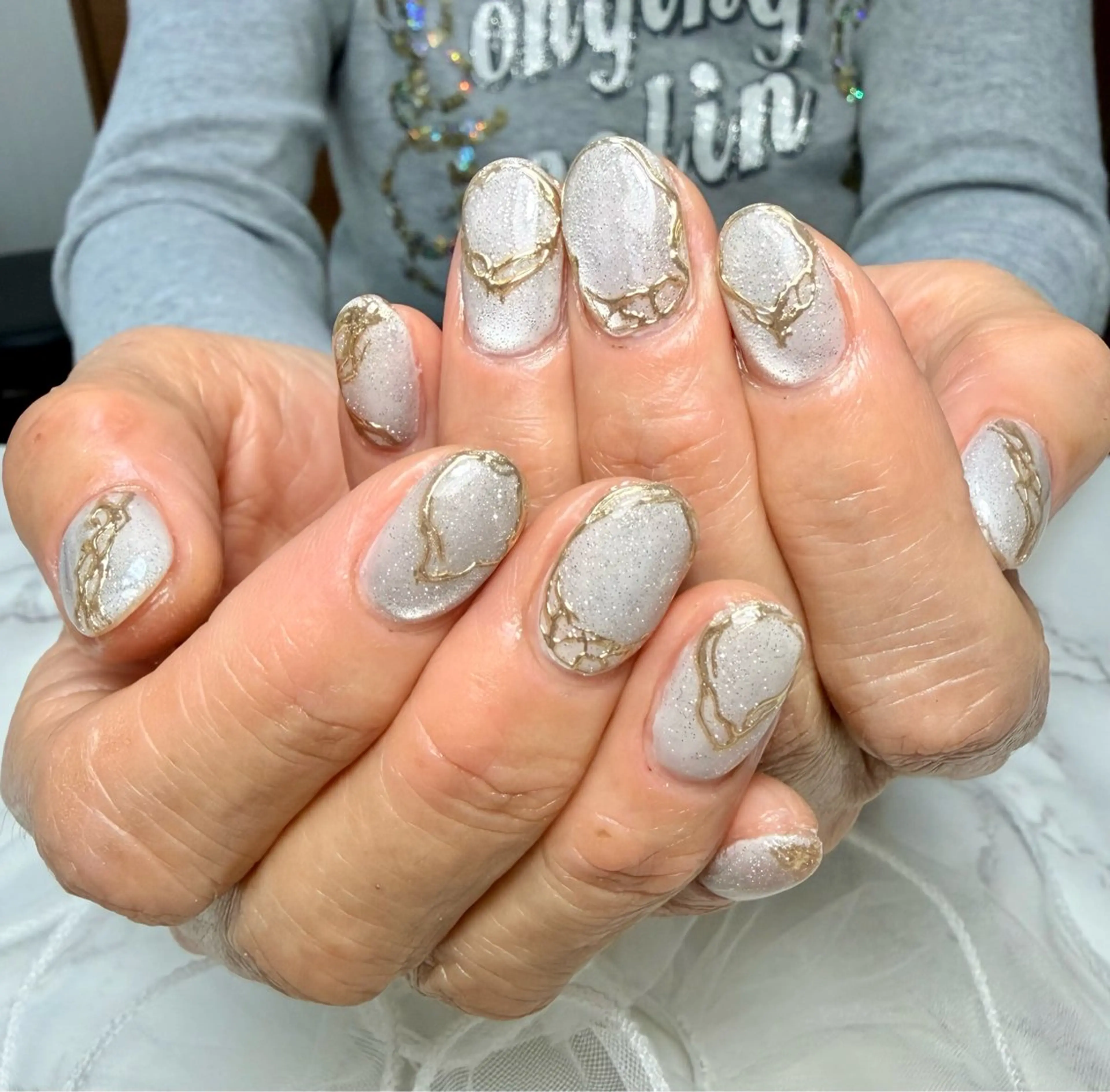 ネイル アートネイル チークネイル フラッシュネイル フラッシュマグ フレンチネイル M.N_ nailのネイルデザイン