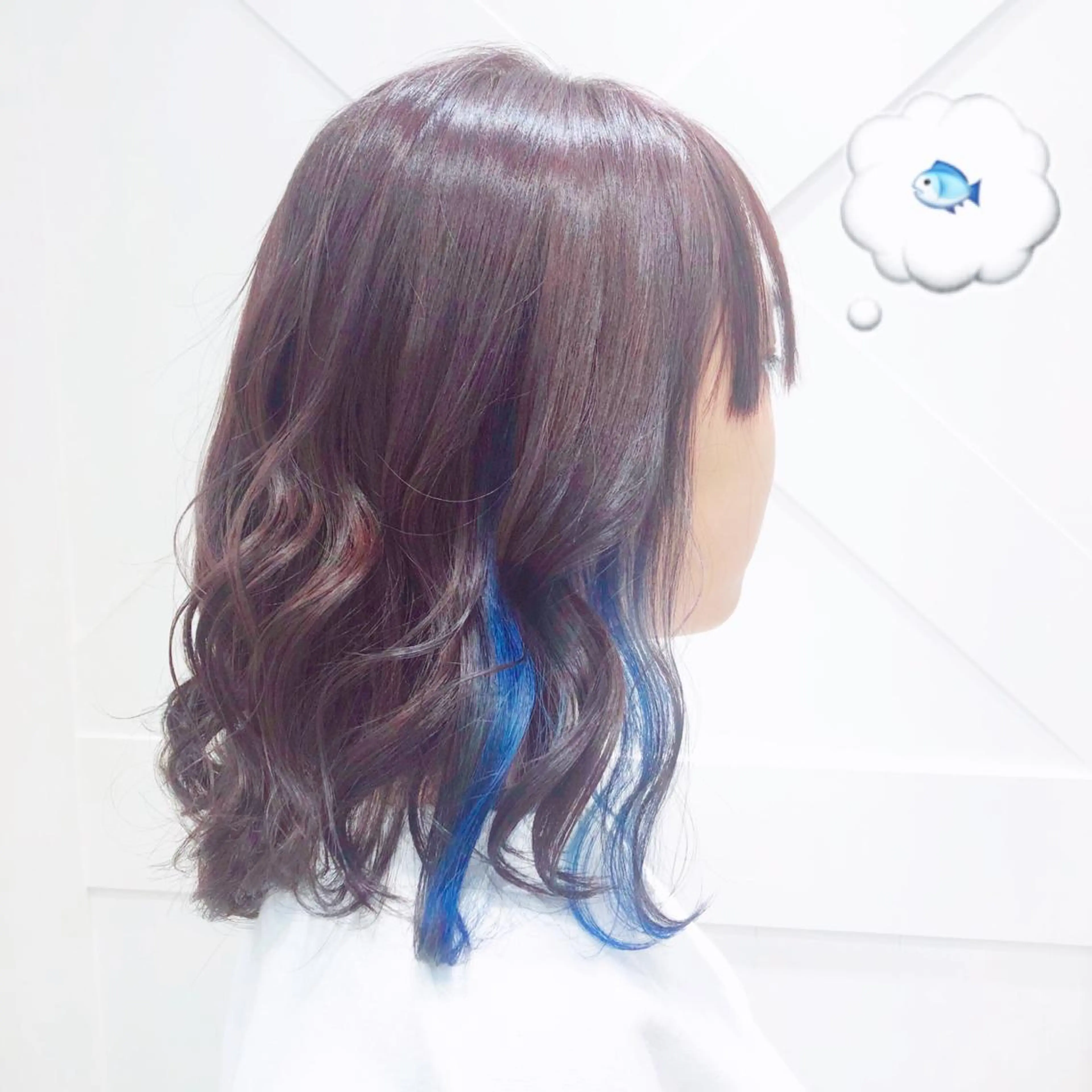 ミディアム カラー ブルーカラー ヘアカラー 🌺ウルフカット職人 新垣渚🐺のヘアスタイル