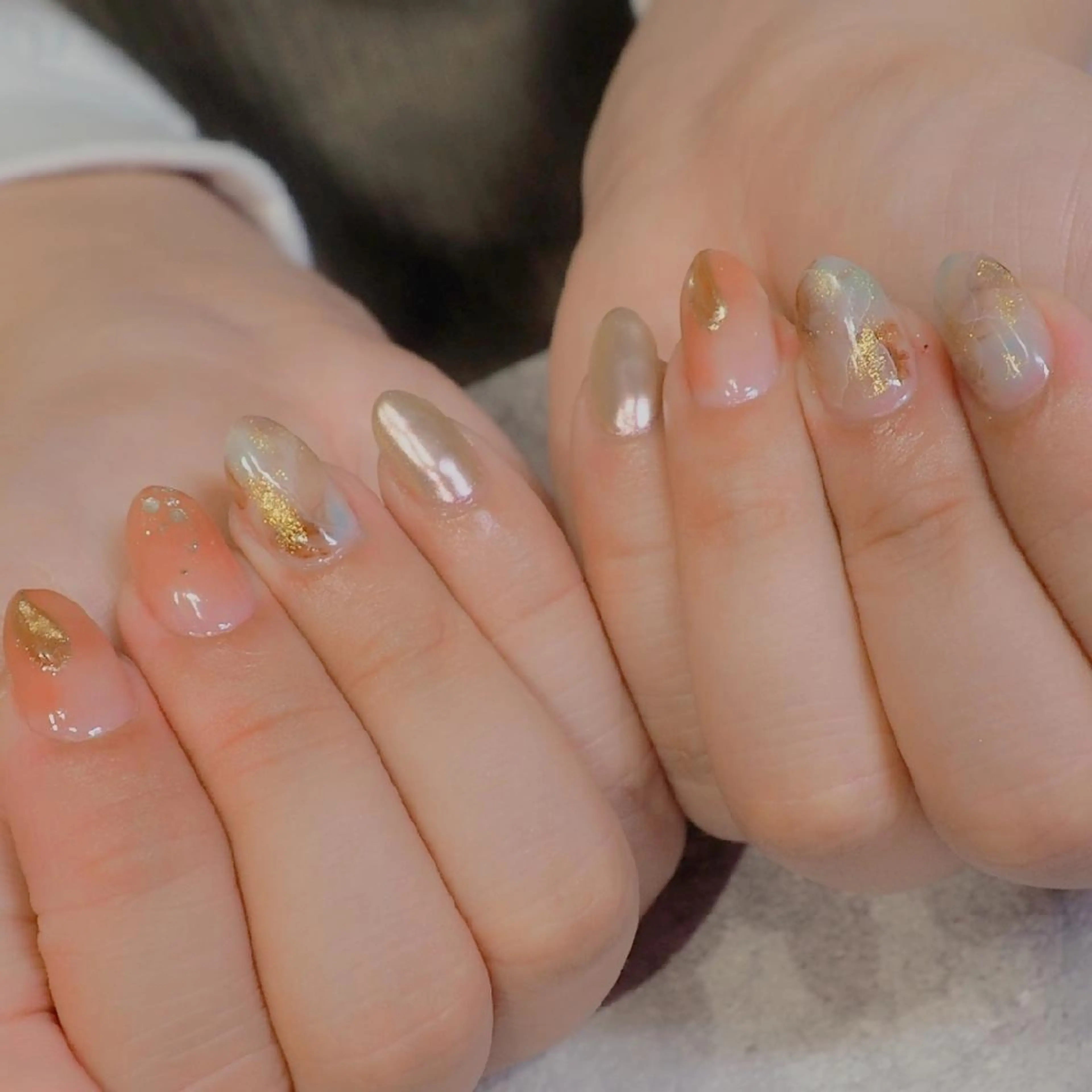 ネイル ニュアンスネイル ハンドネイル infinity skyのネイルデザイン