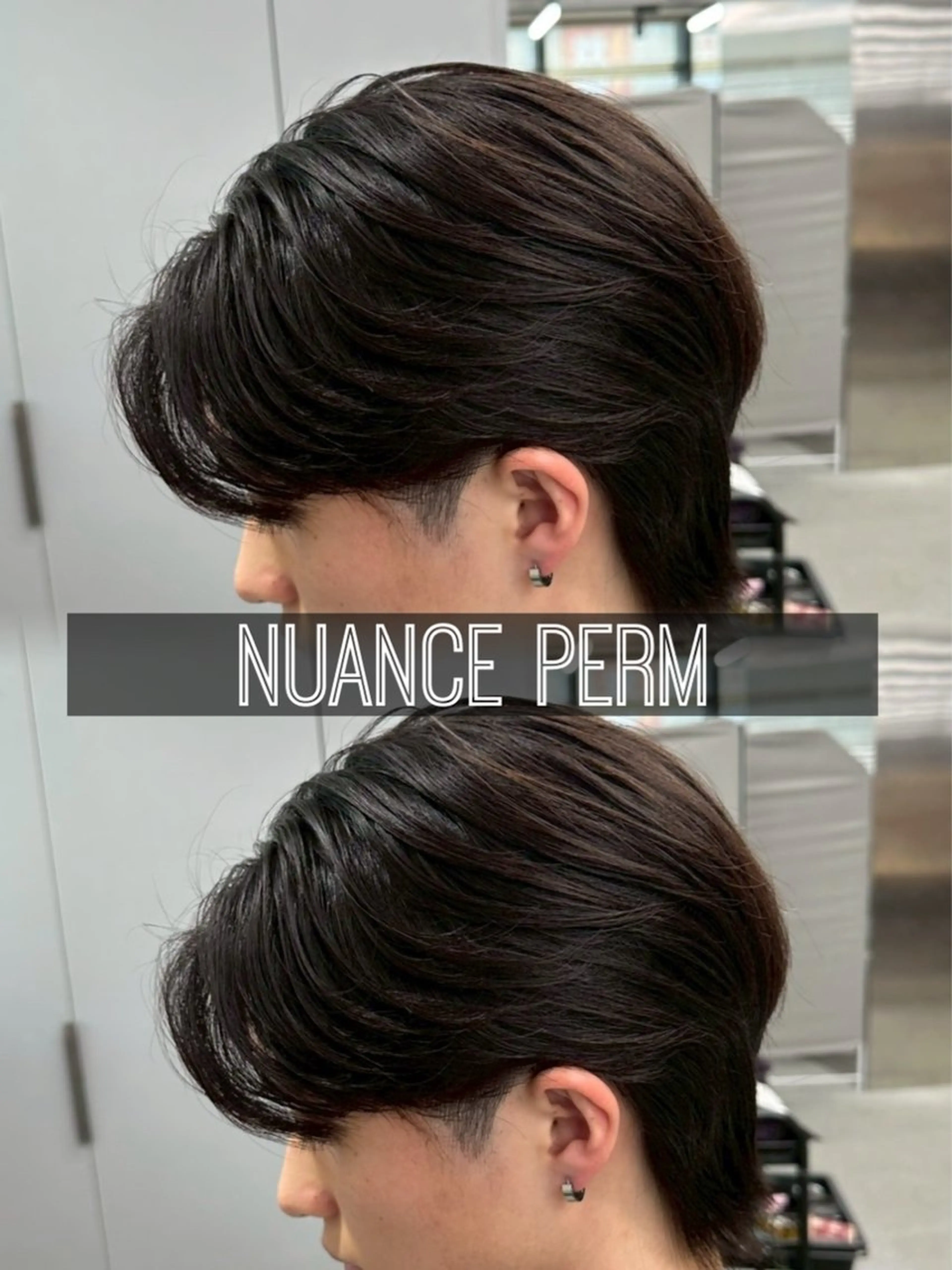 パーマ メンズ センターパート フェザーパーマ メンズハイライト メンズメッシュ マッシュ センターパート/フェ ザー🔥SHUYAのヘアスタイル