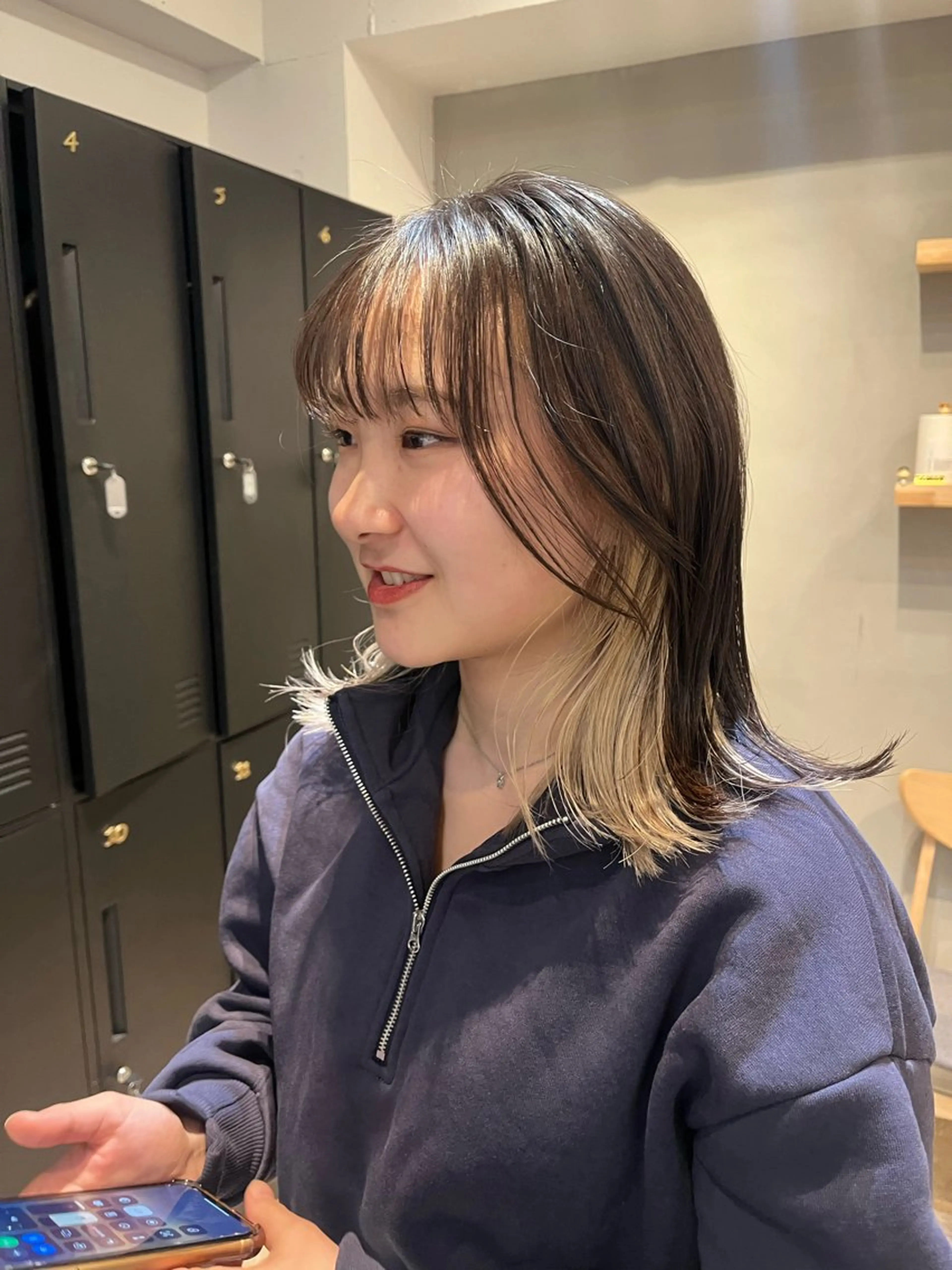 ミディアム カラー タカノ ノゾミのヘアスタイル